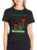 Pixel Love T-Shirt - Press Start to Love