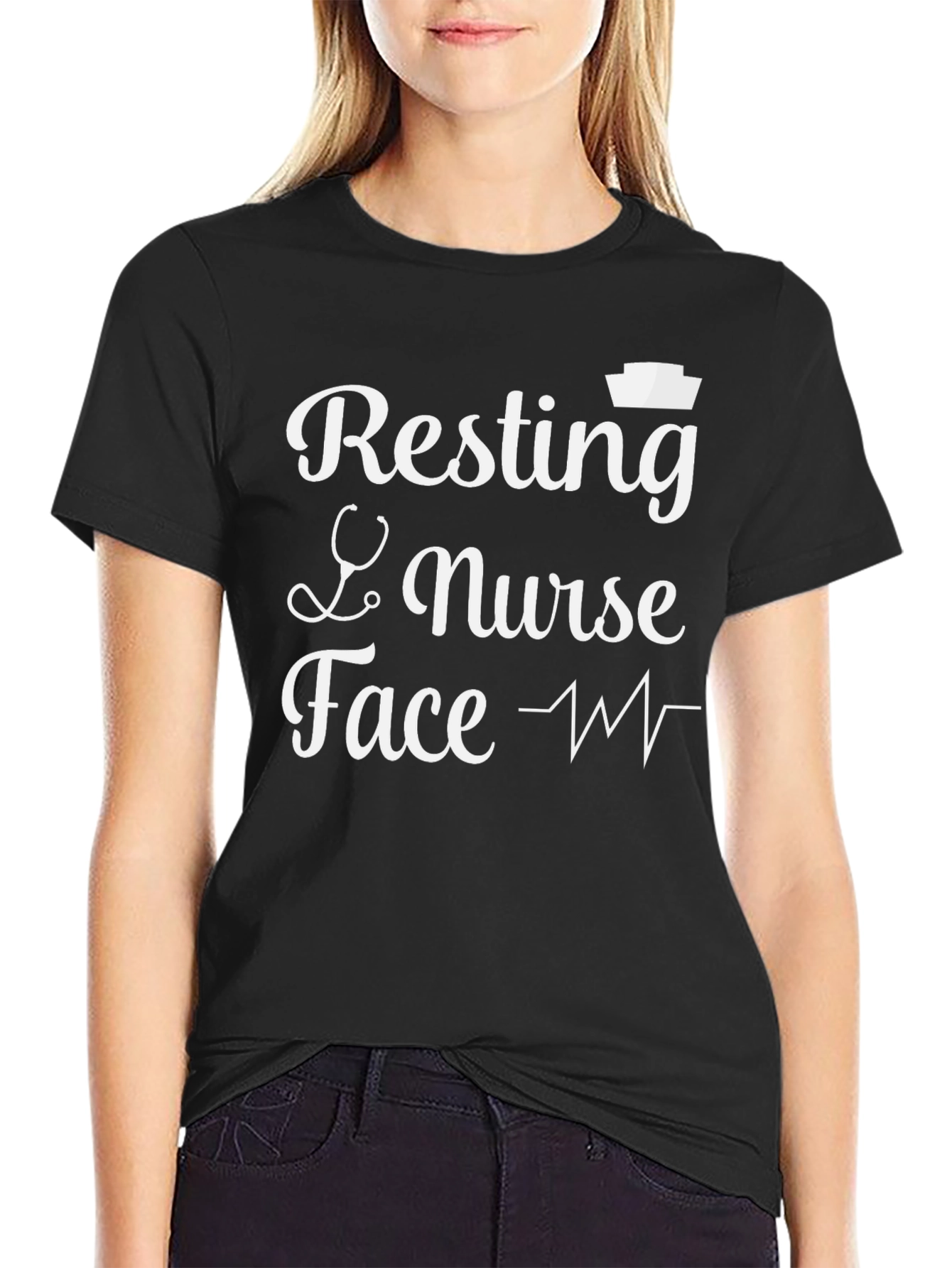 Resting Nurse Face T-Shirt - Funny Medical Apparel