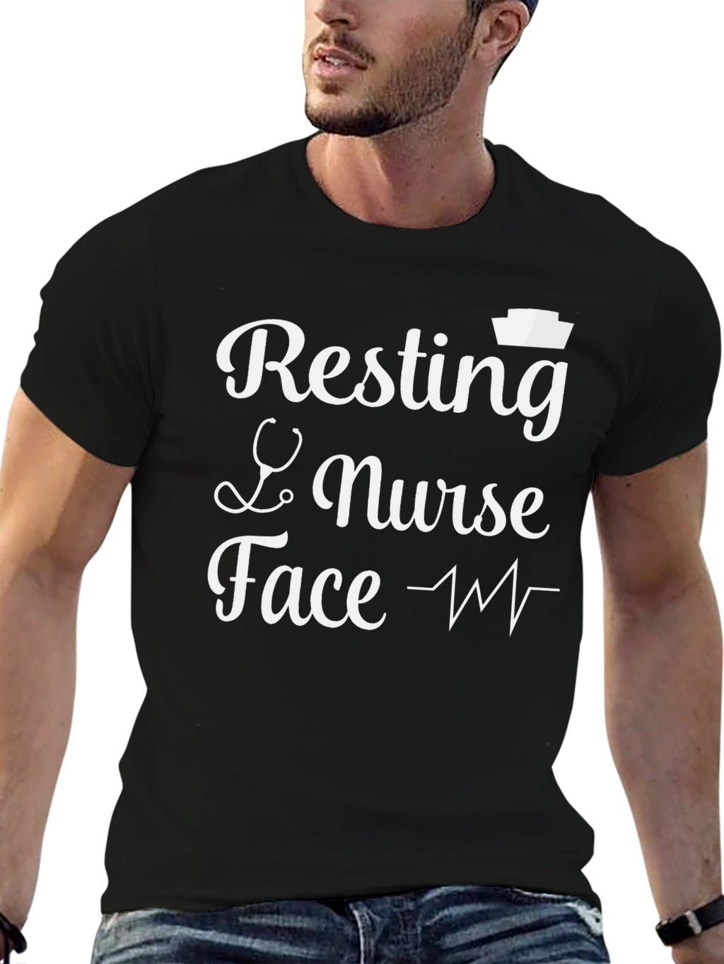 Resting Nurse Face T-Shirt - Funny Medical Apparel