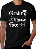 Resting Nurse Face T-Shirt - Funny Medical Apparel