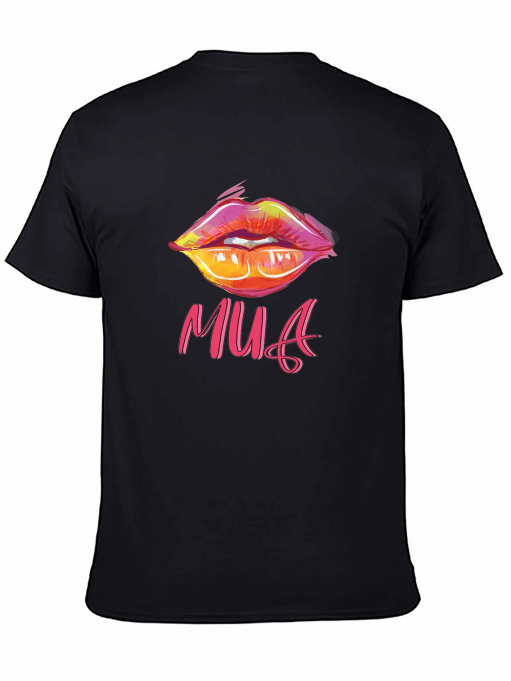 MUA Lips Graphic Tee - Stylish Black T-Shirt