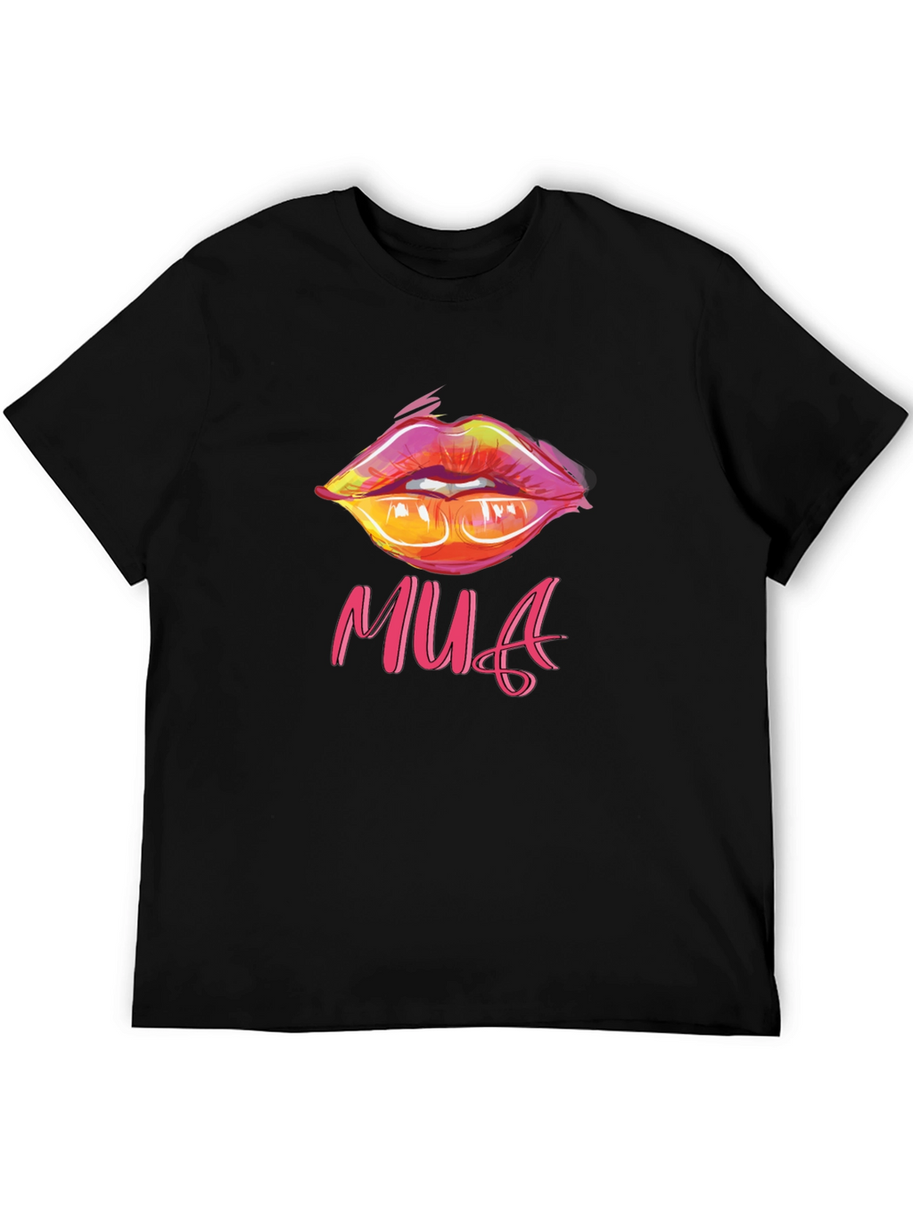 MUA Lips Graphic Tee - Stylish Black T-Shirt