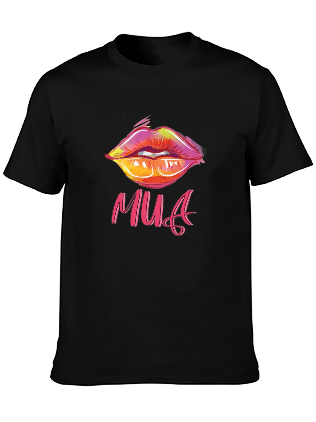MUA Lips Graphic Tee - Stylish Black T-Shirt
