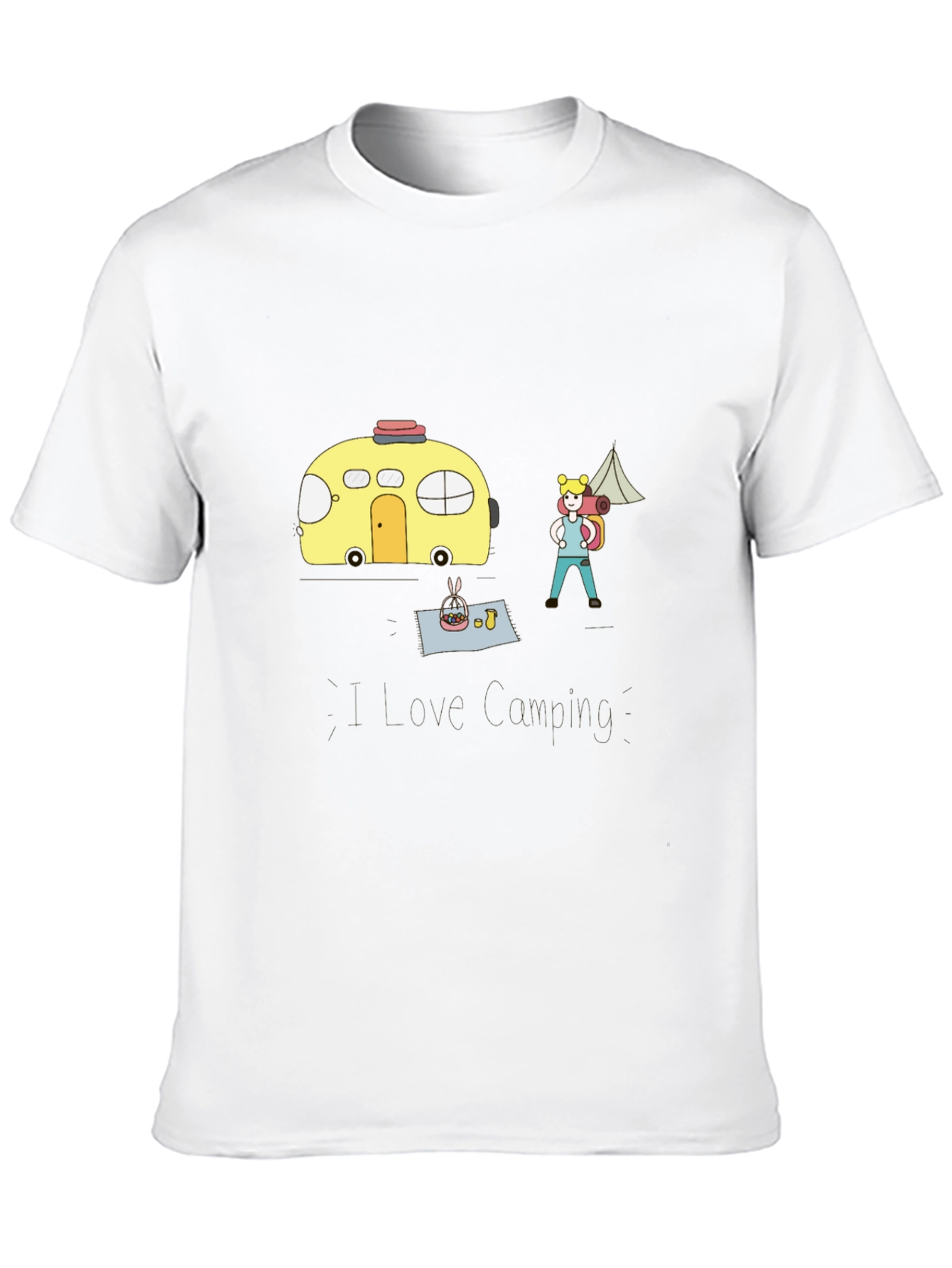 Camping Adventure T-Shirt - Cartoon Style