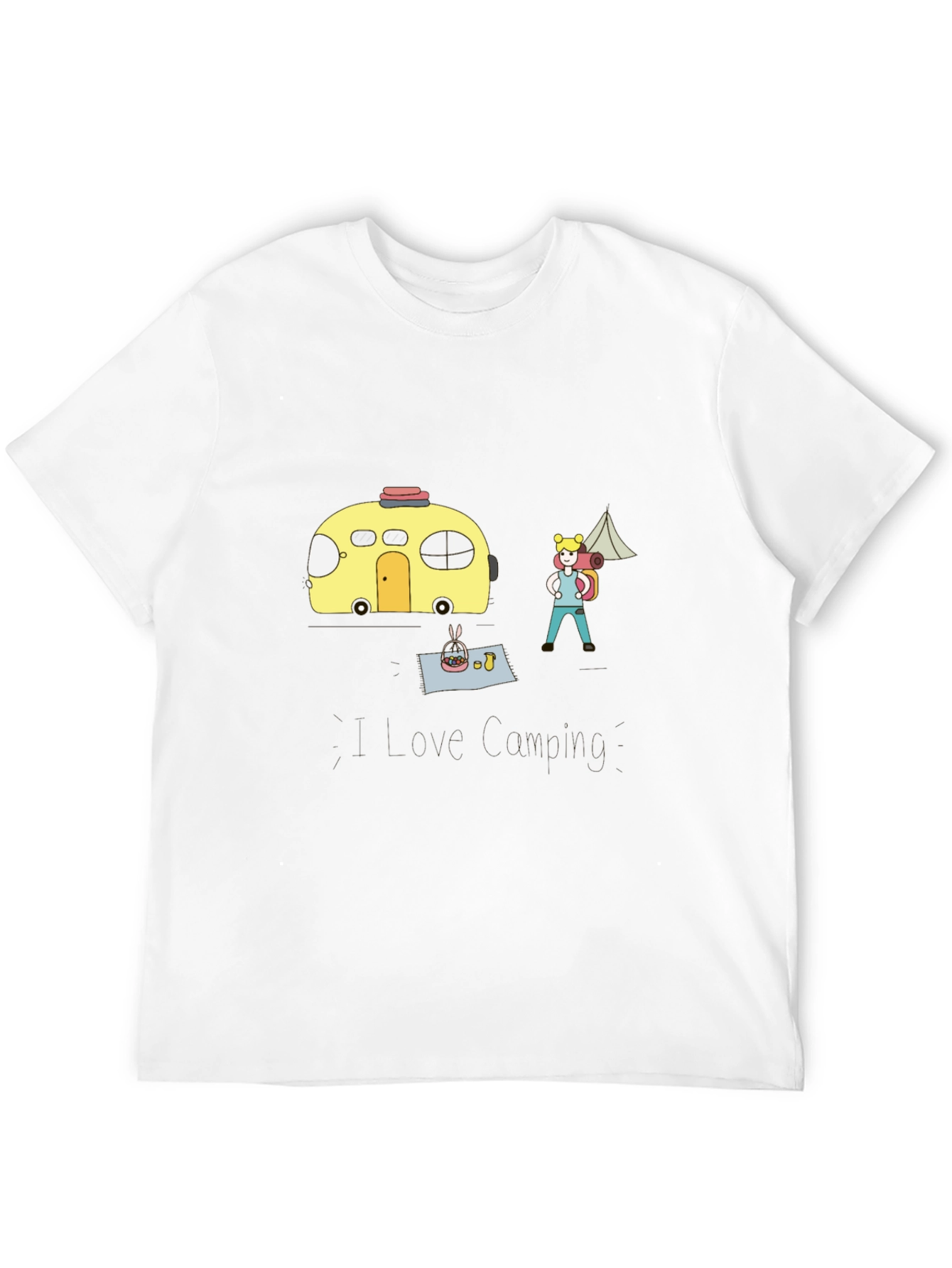 Camping Adventure T-Shirt - Cartoon Style