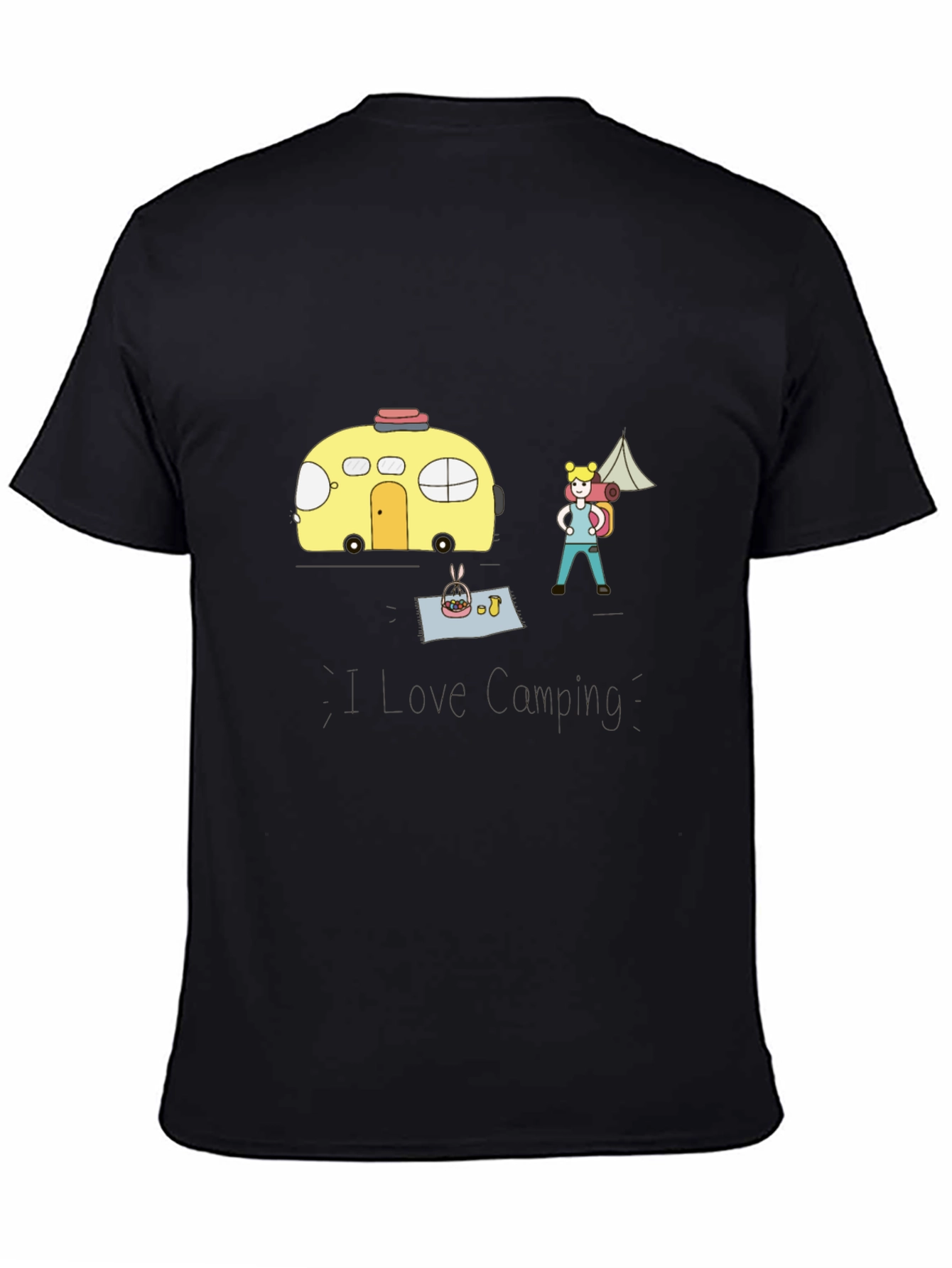 Camping Adventure T-Shirt - Cartoon Style