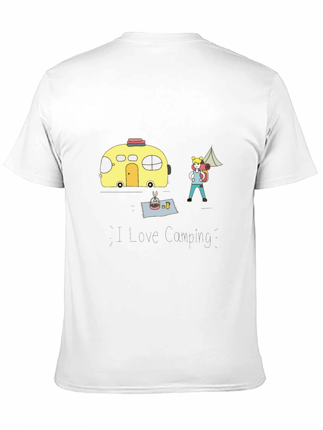 Camping Adventure T-Shirt - Cartoon Style