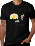 Camping Adventure T-Shirt - Cartoon Style
