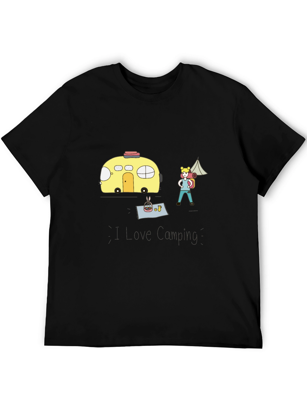 Camping Adventure T-Shirt - Cartoon Style