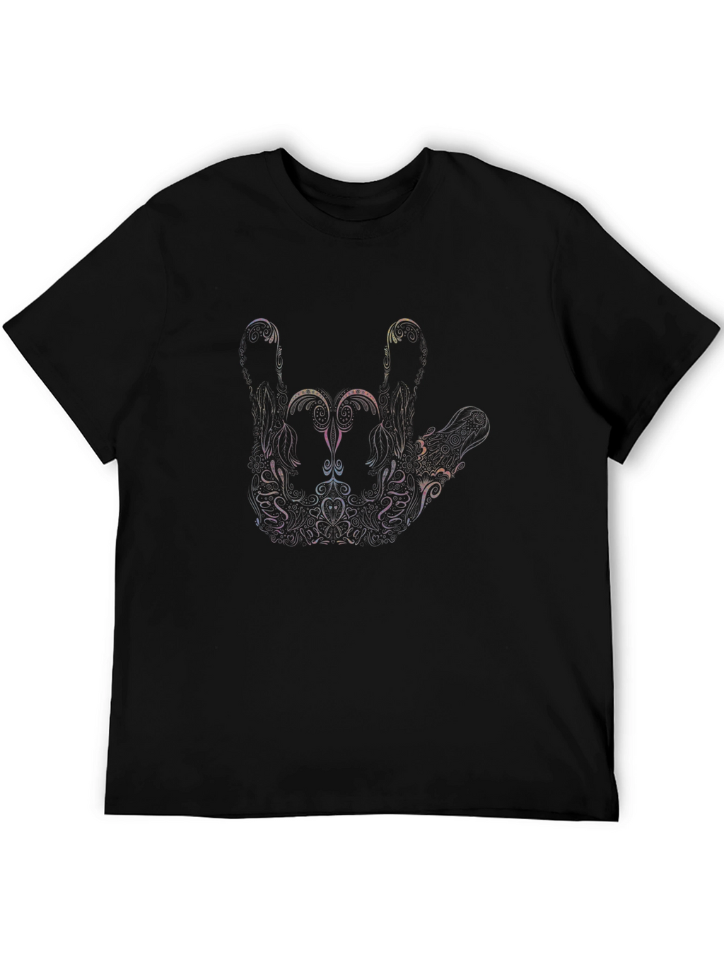 I Love You Sign Language Graphic Tee - Black