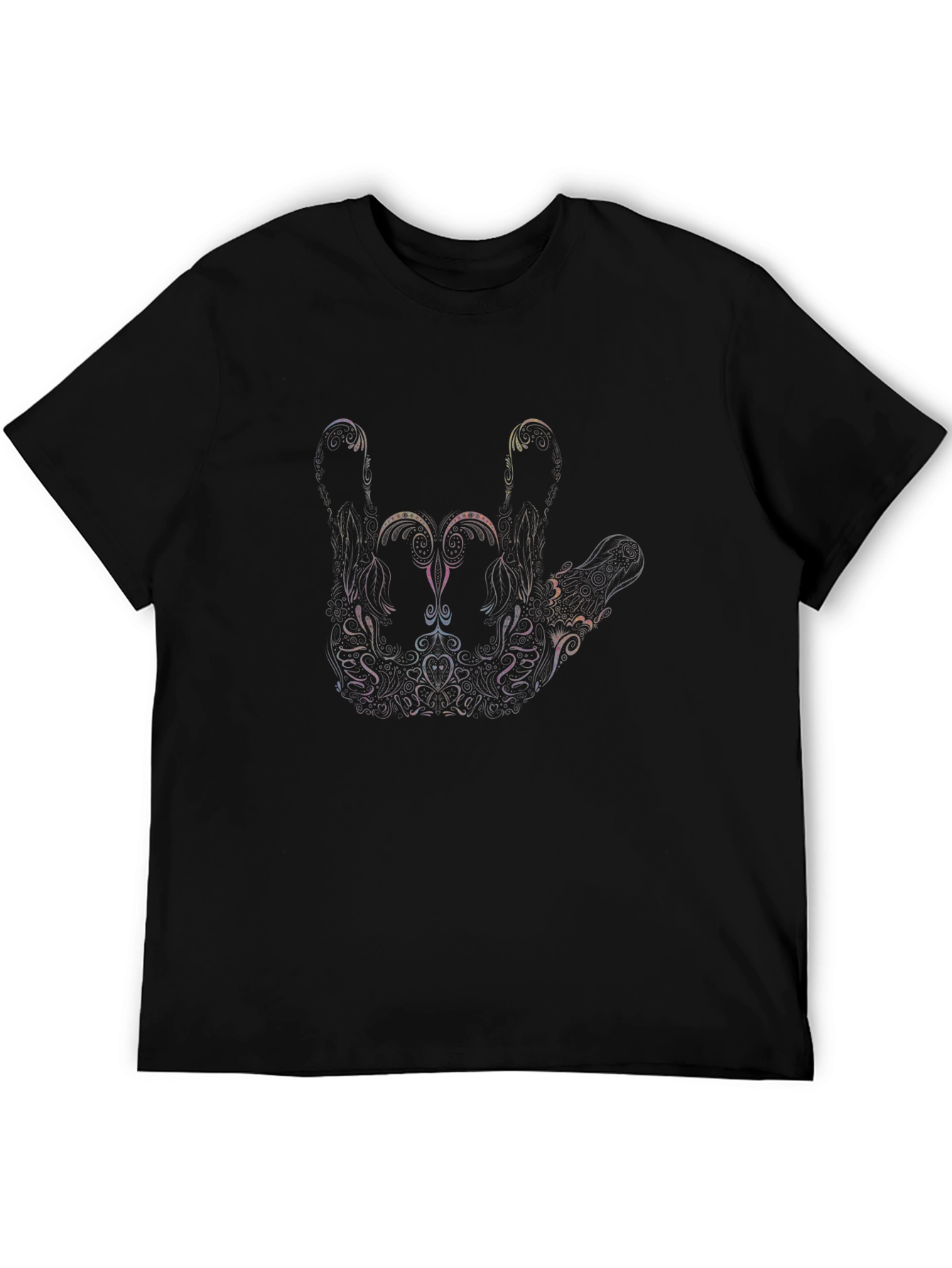 I Love You Sign Language Graphic Tee - Black