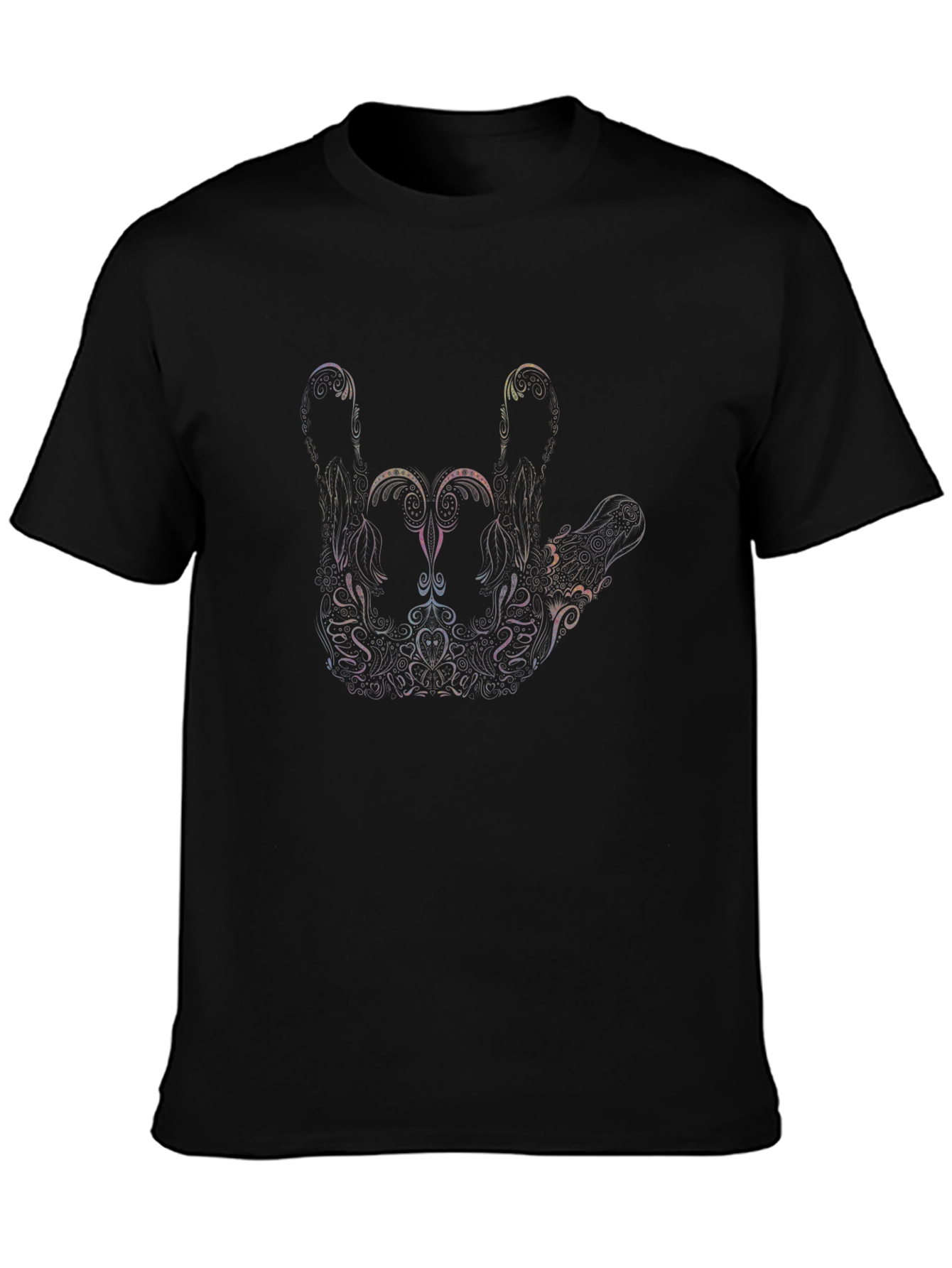 I Love You Sign Language Graphic Tee - Black