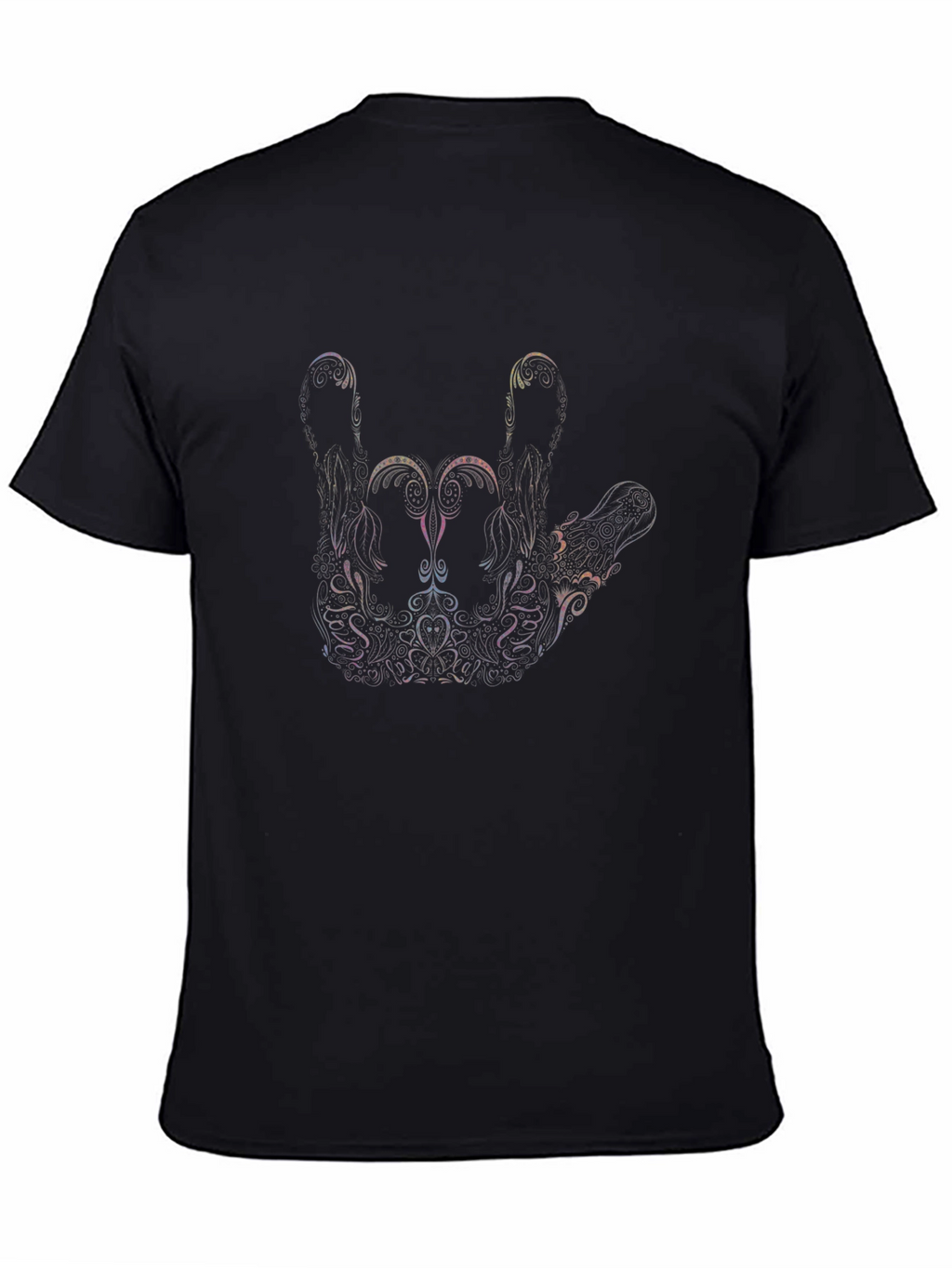 I Love You Sign Language Graphic Tee - Black