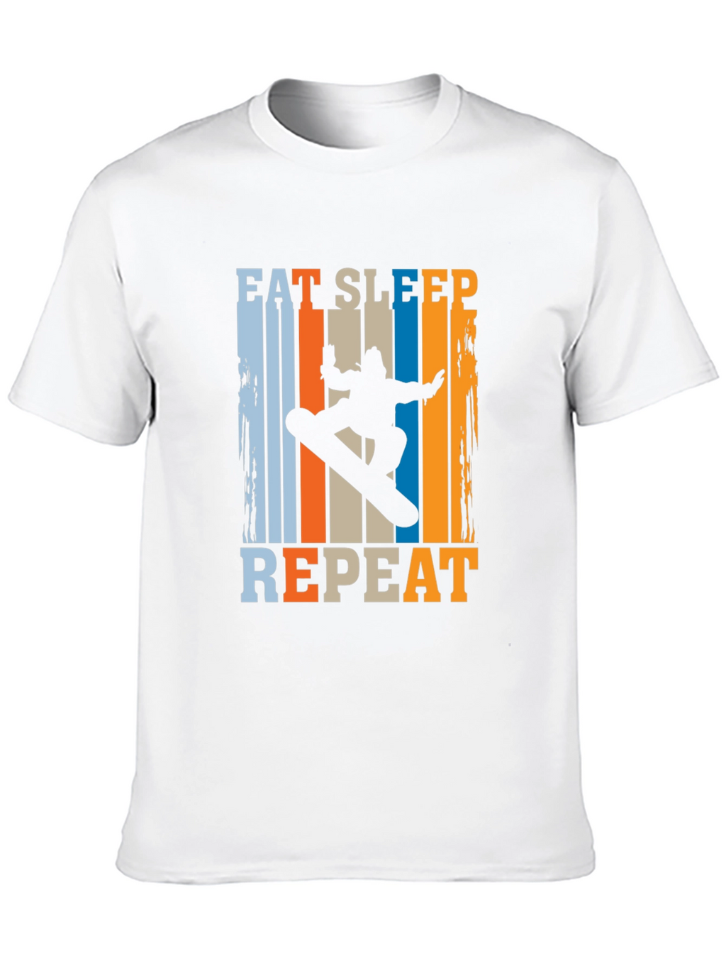 Eat Sleep Snowboard Repeat Graphic Tee - Black