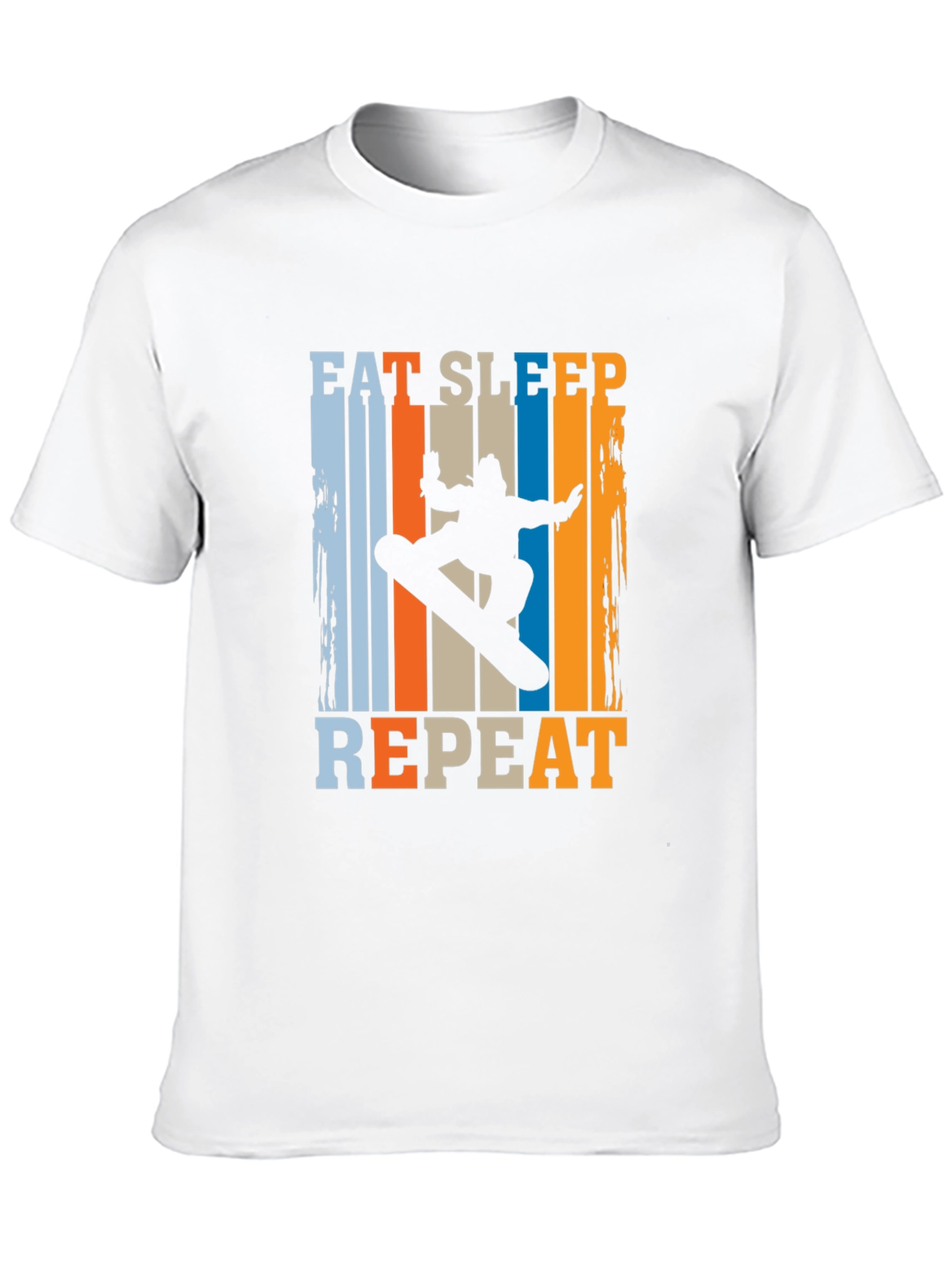 Eat Sleep Snowboard Repeat Graphic Tee - Black