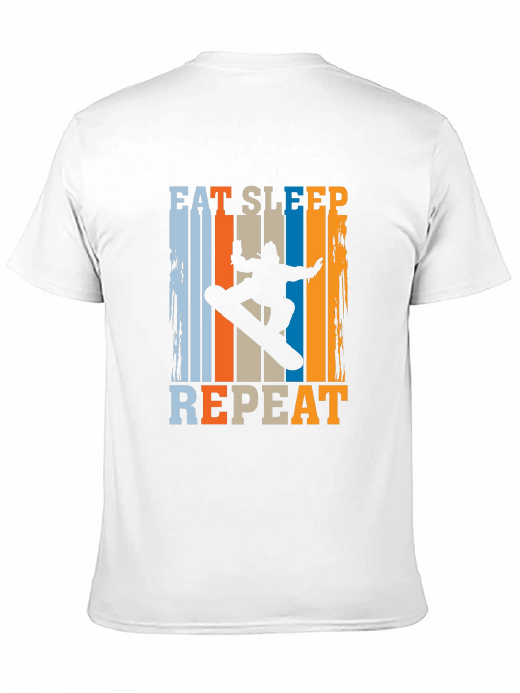Eat Sleep Snowboard Repeat Graphic Tee - Black