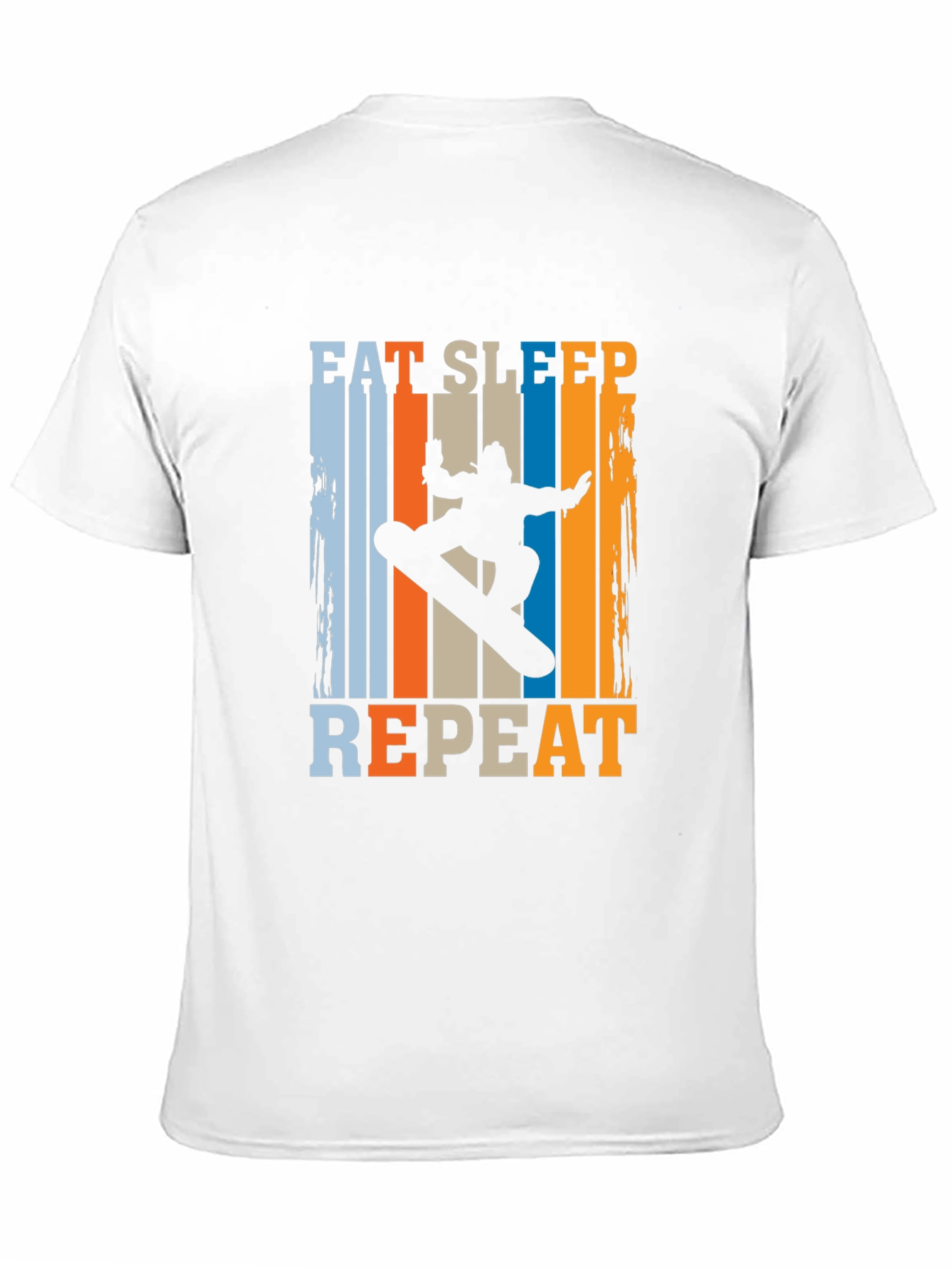 Eat Sleep Snowboard Repeat Graphic Tee - Black