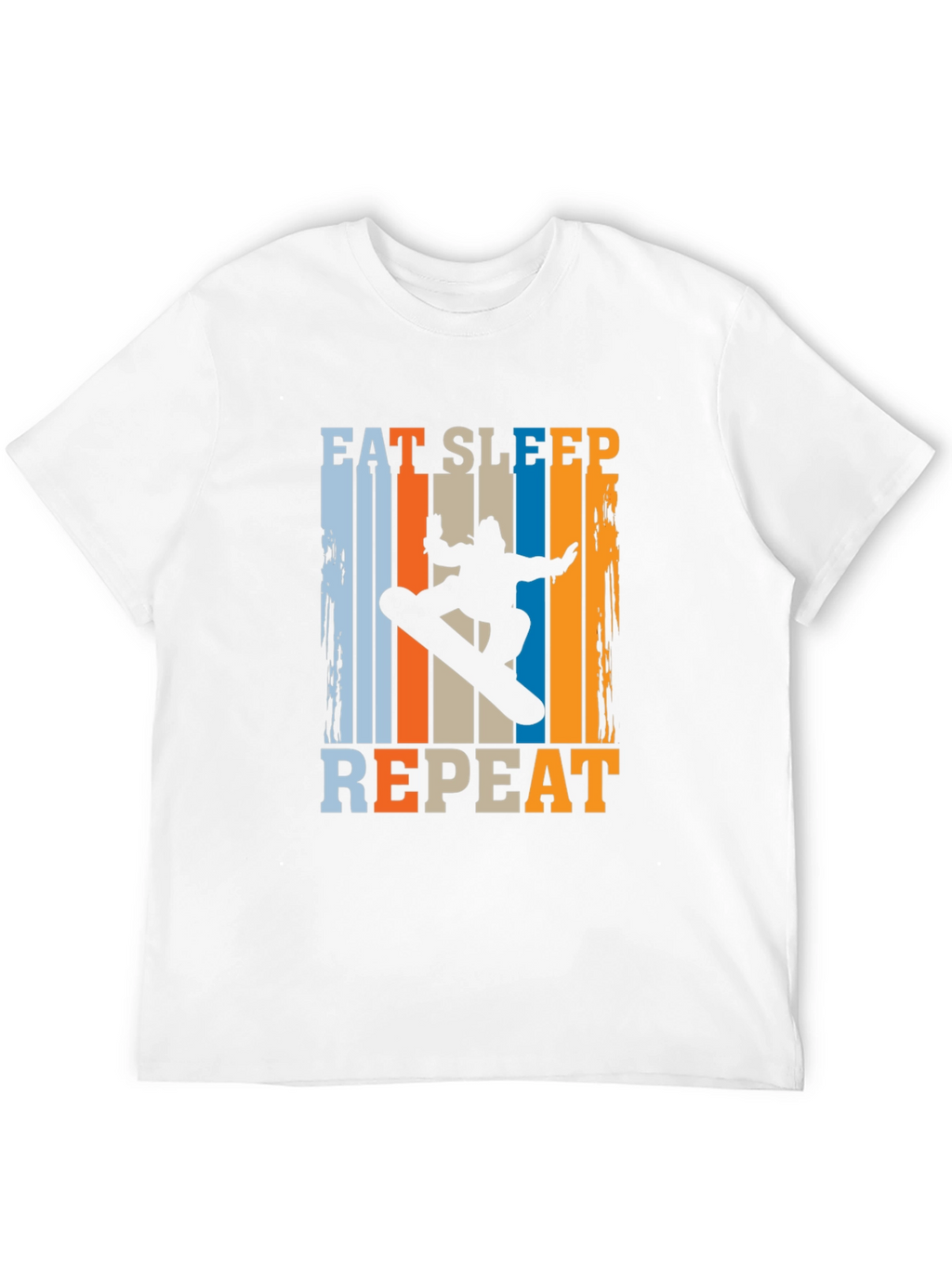 Eat Sleep Snowboard Repeat Graphic Tee - Black