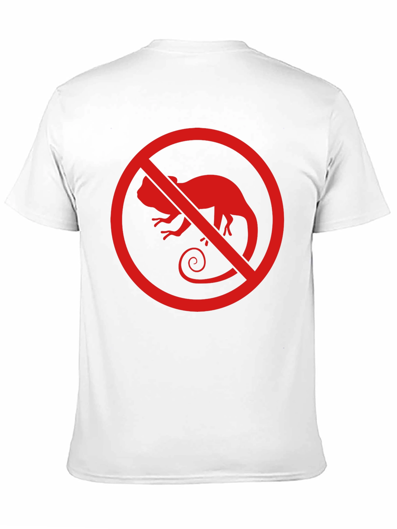 No Chameleon Red Graphic Print Black T-Shirt