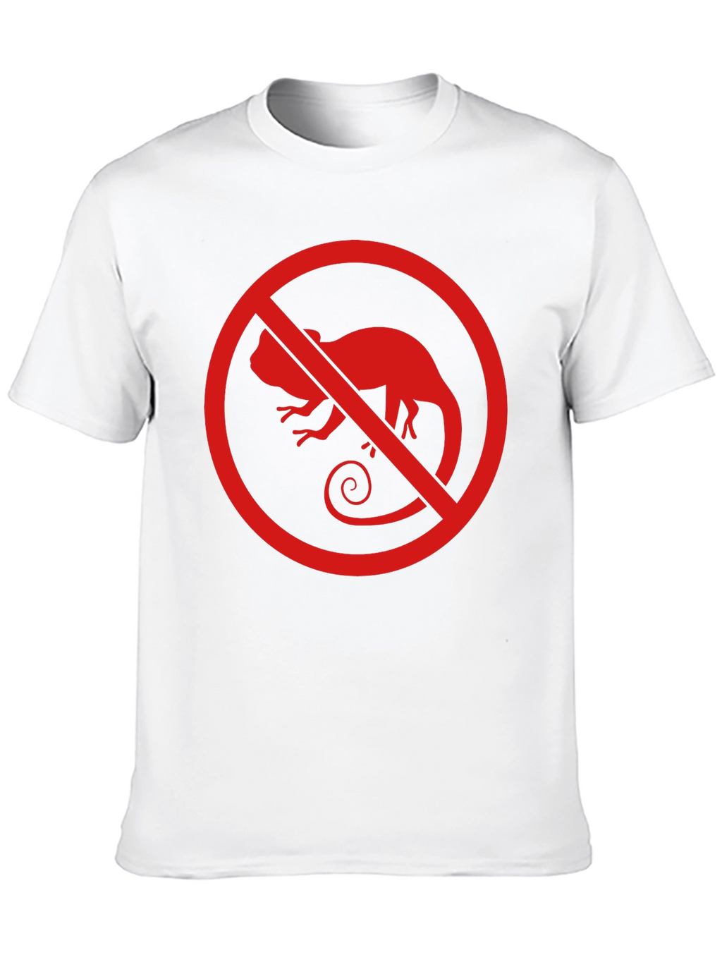 No Chameleon Red Graphic Print Black T-Shirt