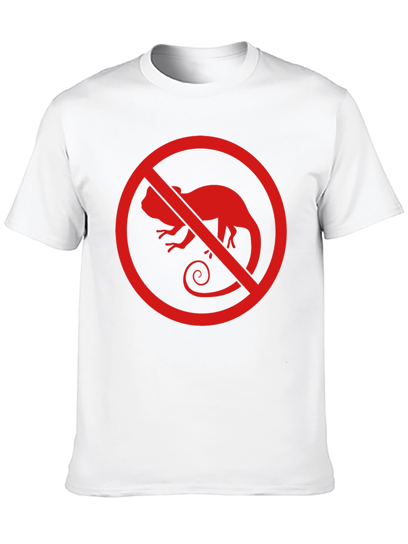 No Chameleon Red Graphic Print Black T-Shirt