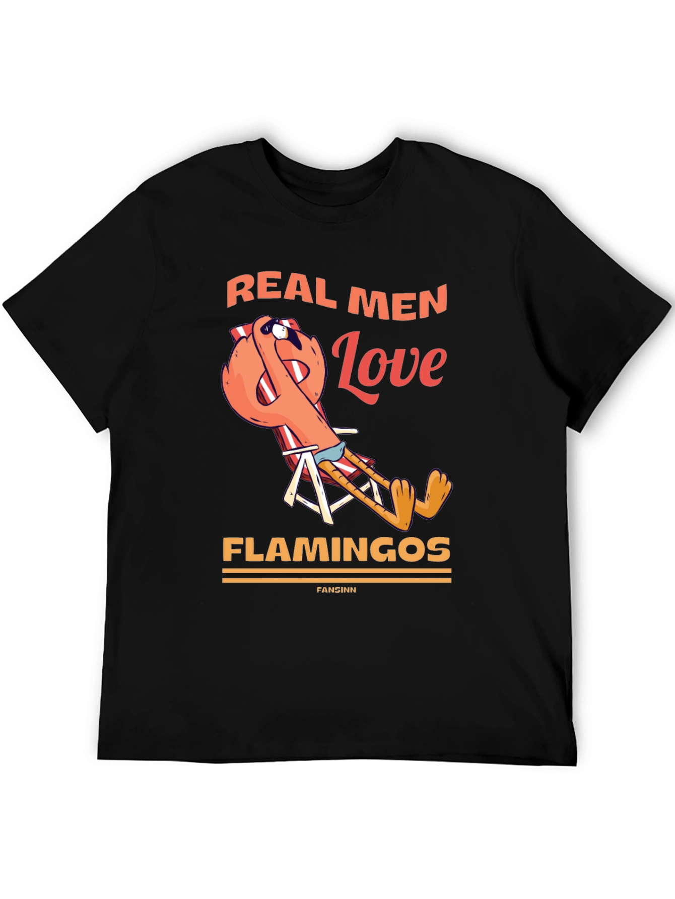 Real Men Love Flamingos Graphic T-Shirt