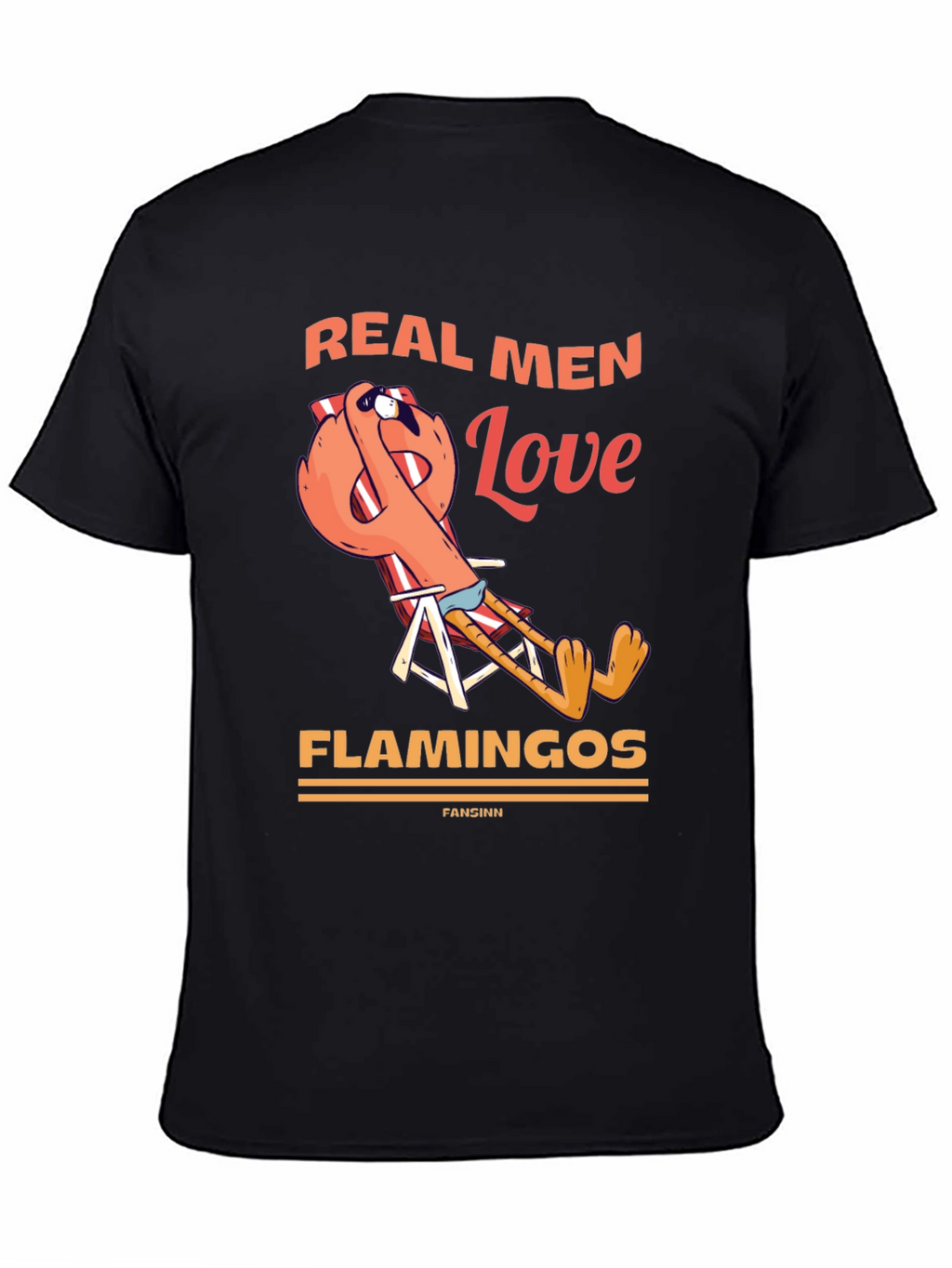 Real Men Love Flamingos Graphic T-Shirt