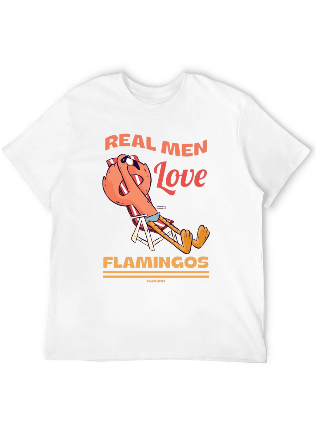 Real Men Love Flamingos Graphic T-Shirt