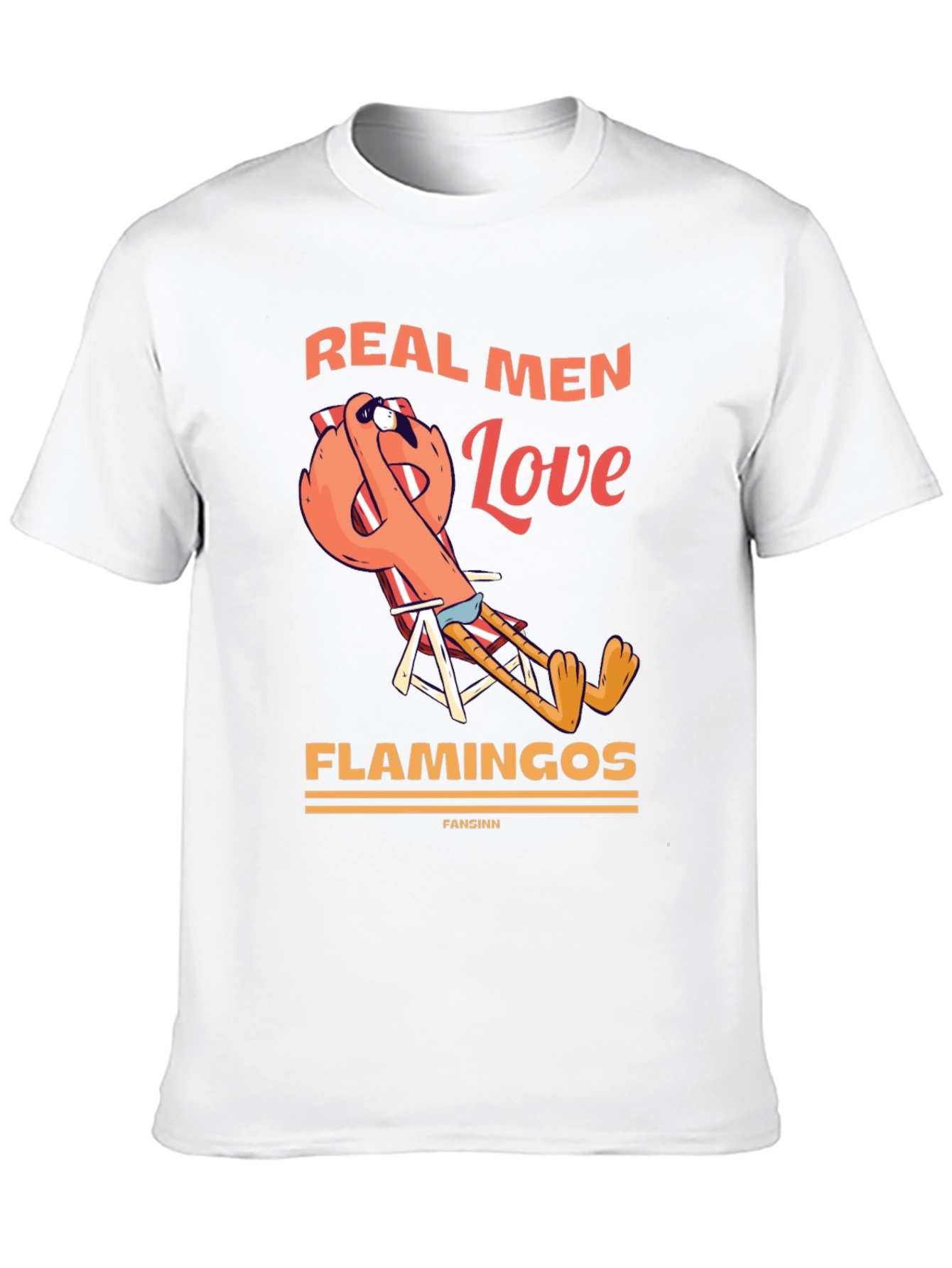 Real Men Love Flamingos Graphic T-Shirt