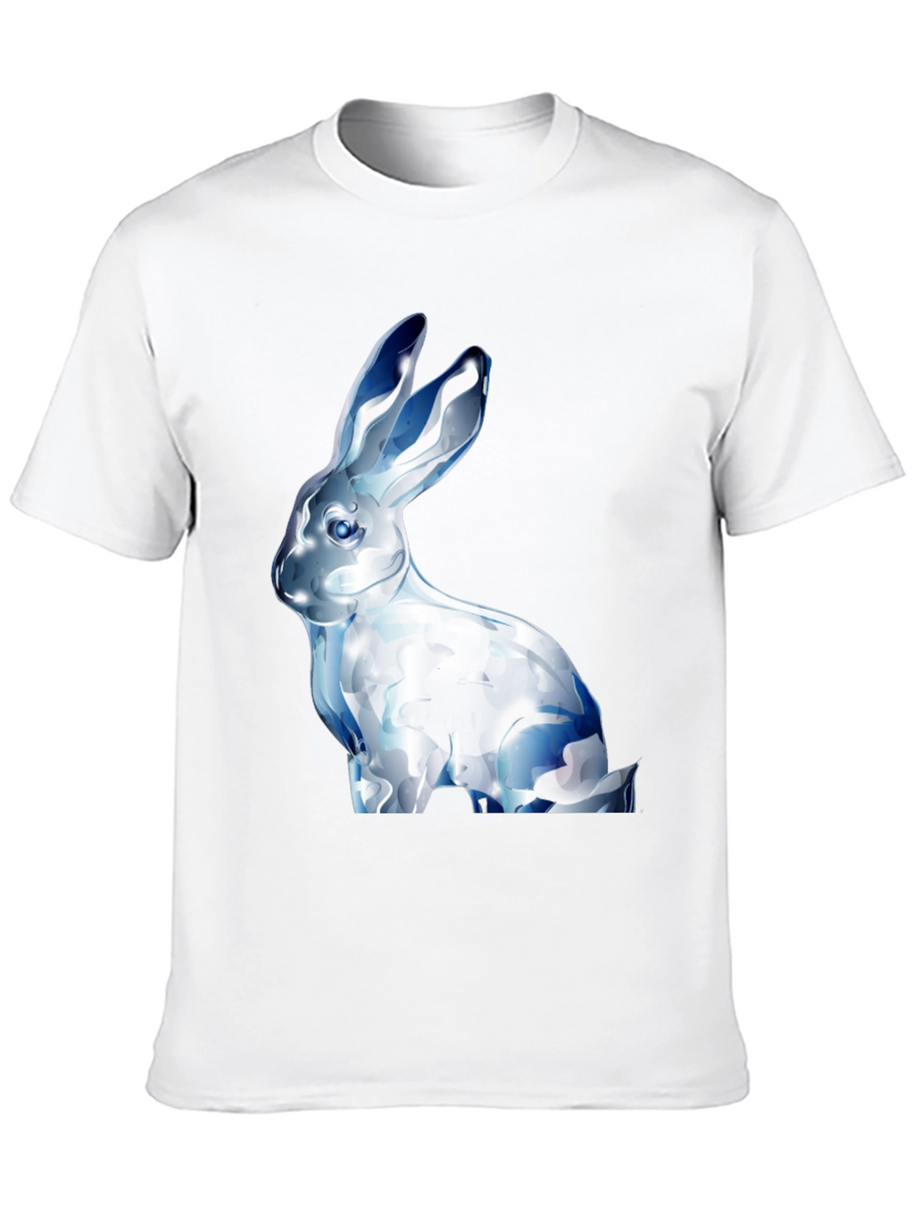 Crystal Rabbit Graphic Black T-Shirt