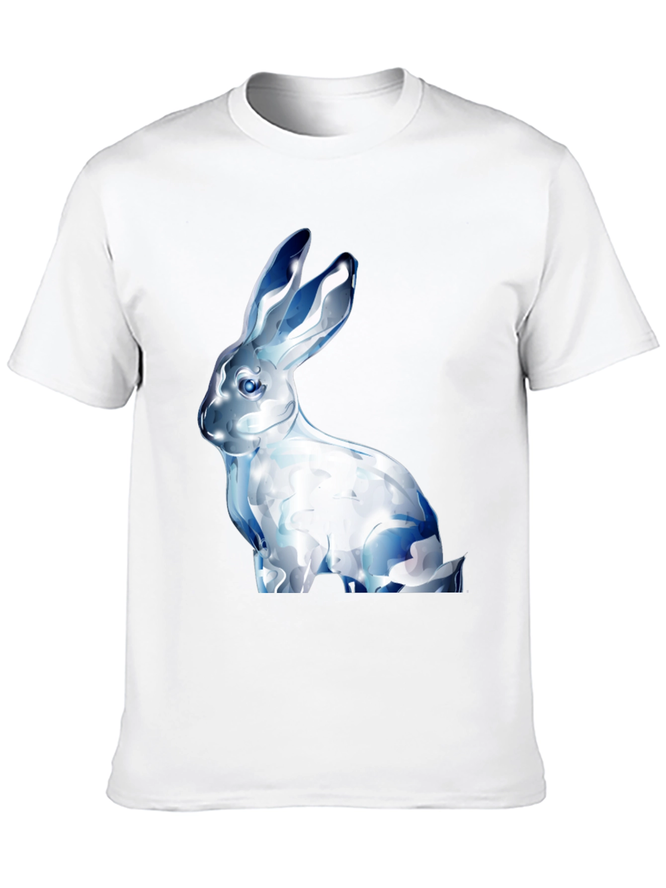 Crystal Rabbit Graphic Black T-Shirt