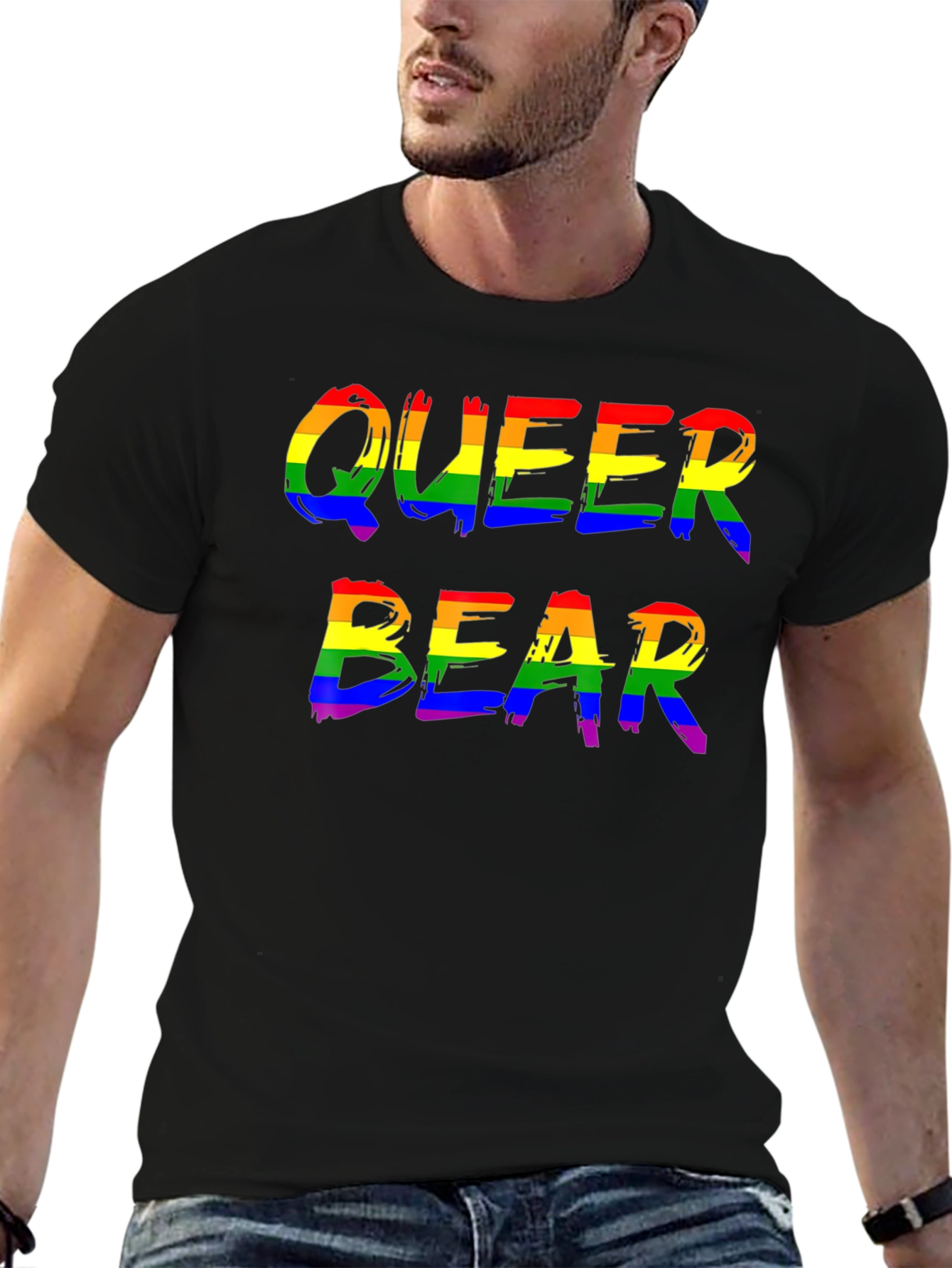 Queer Bear Pride T-Shirt LGBTQ Rainbow Graphic Tee