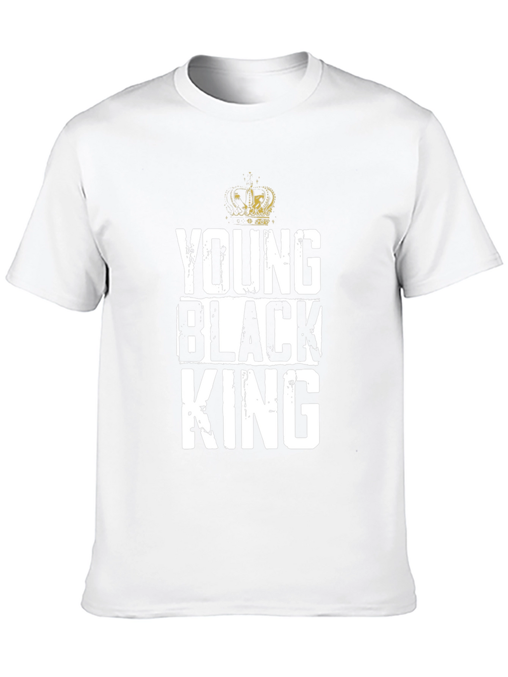 Young Black King Graphic Tee - Black Cotton