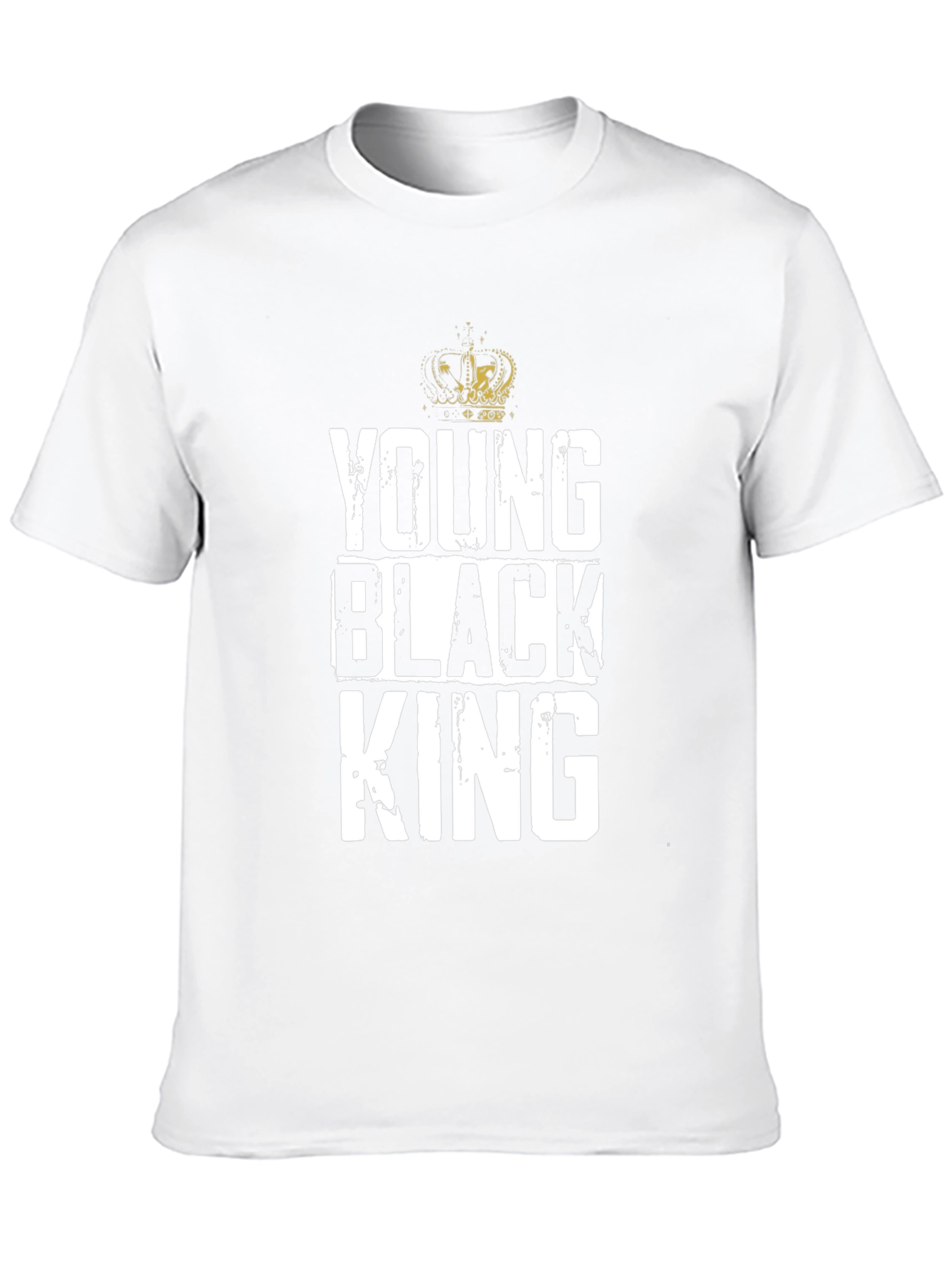 Young Black King Graphic Tee - Black Cotton