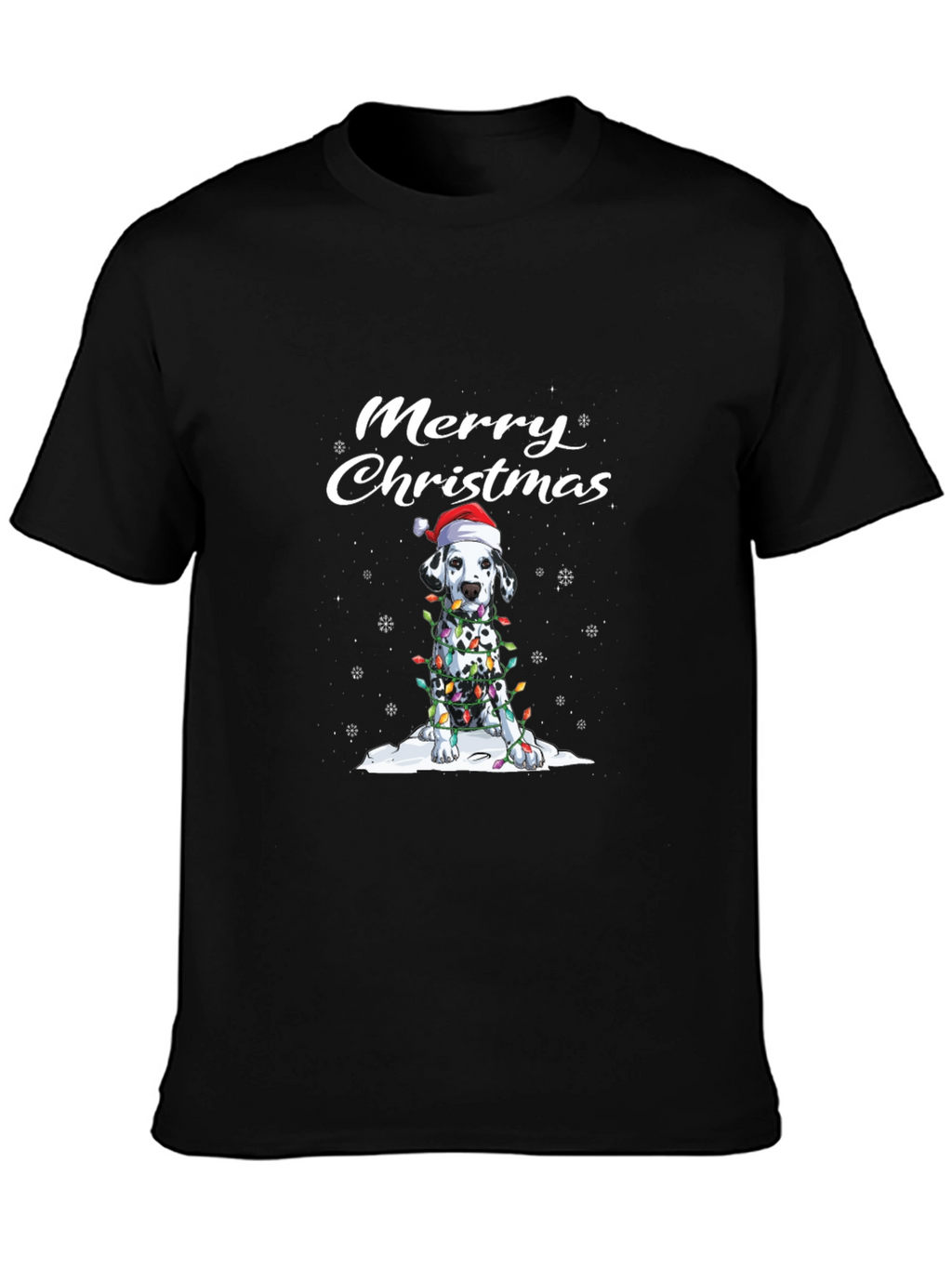 Merry Christmas Dalmatian Dog T-Shirt