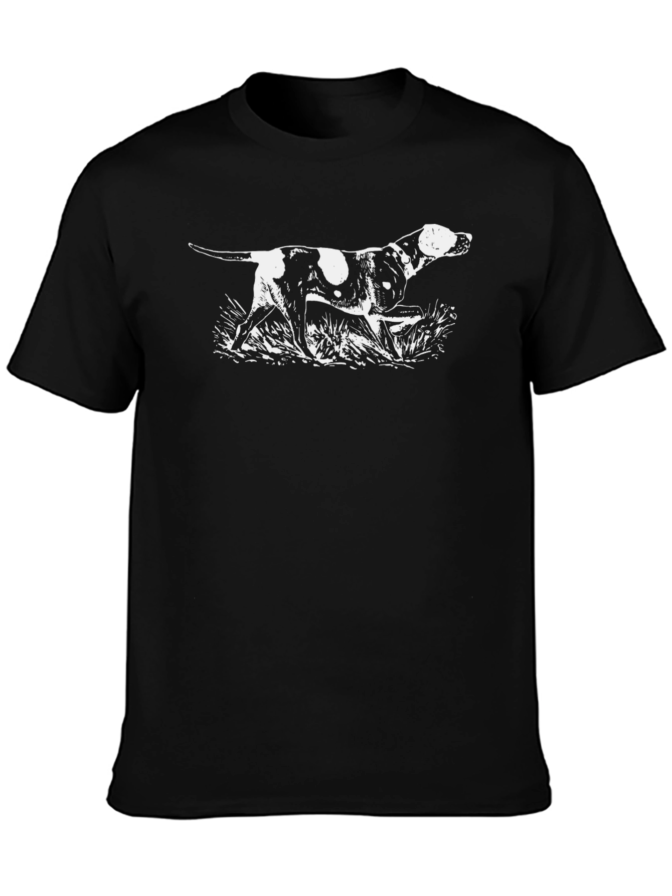 Dog Print Black T-Shirt
