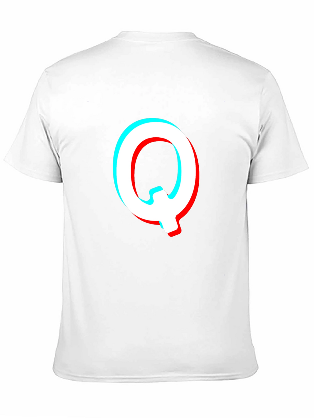 Letter Q Glitch Effect Graphic T-Shirt