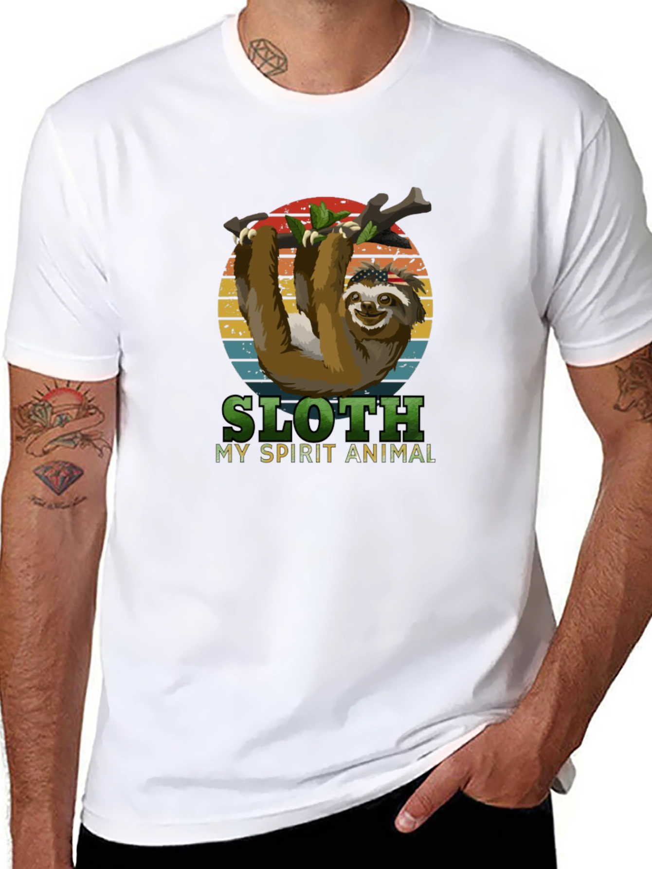 Sloth Spirit Animal Graphic T-Shirt
