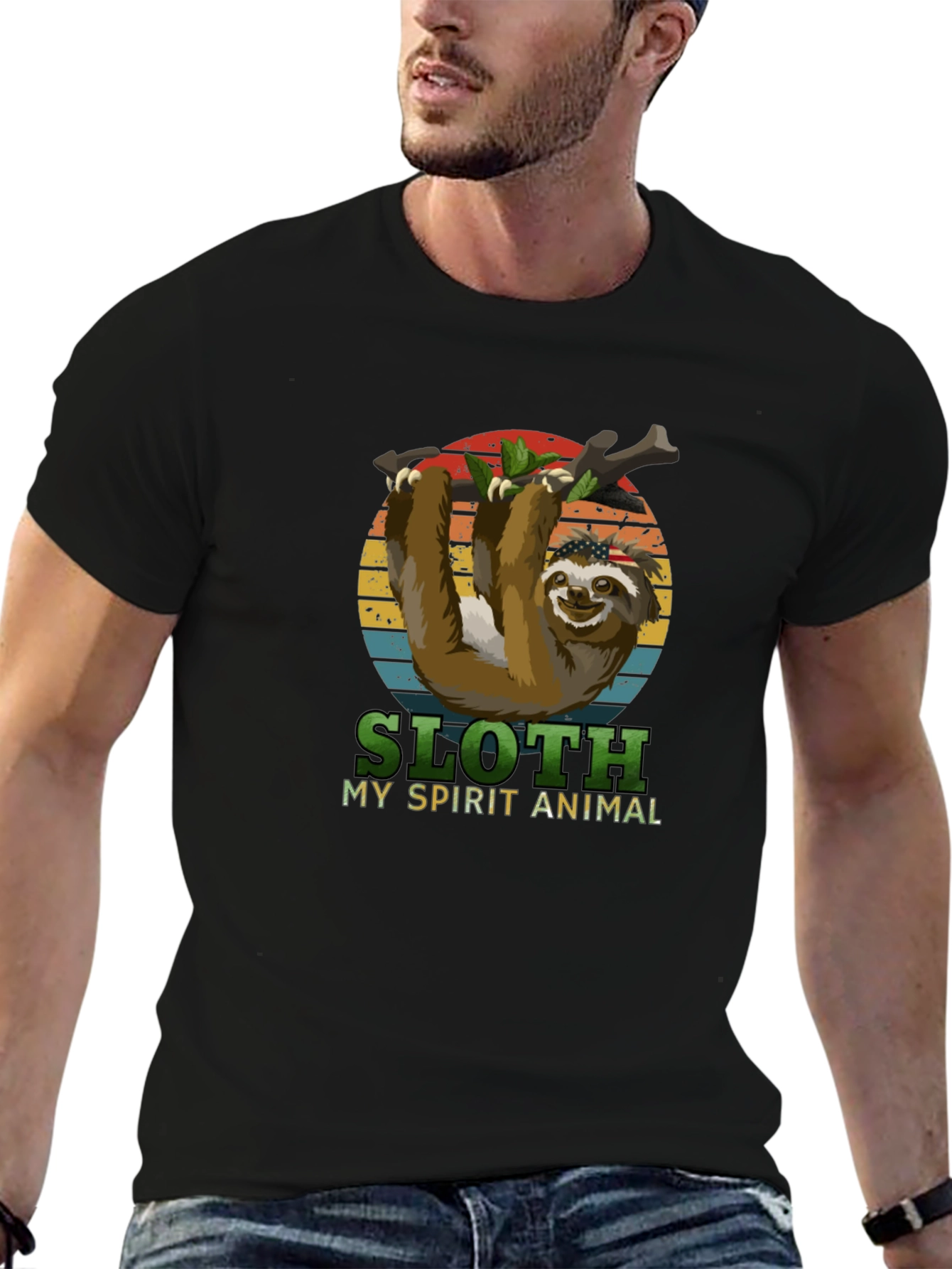 Sloth Spirit Animal Graphic T-Shirt
