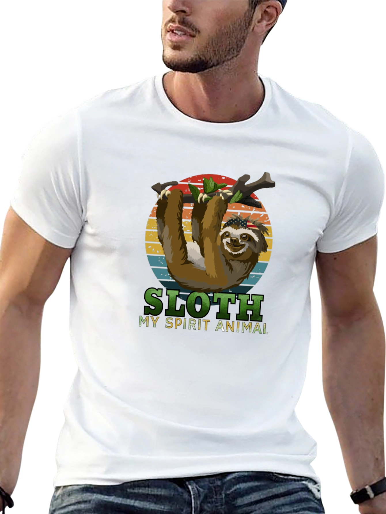 Sloth Spirit Animal Graphic T-Shirt