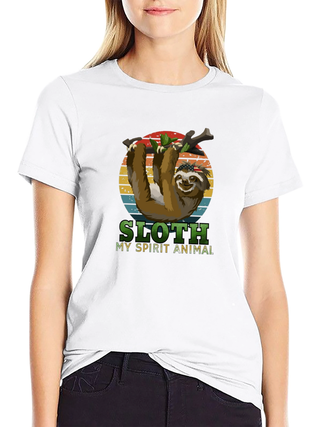Sloth Spirit Animal Graphic T-Shirt