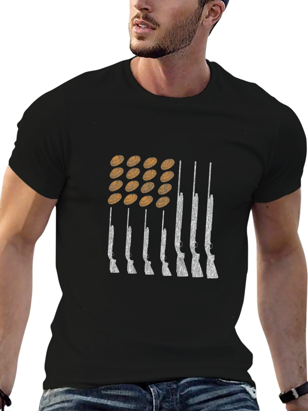 Shotgun Shells & Rifles Graphic Tee - Black Cotton