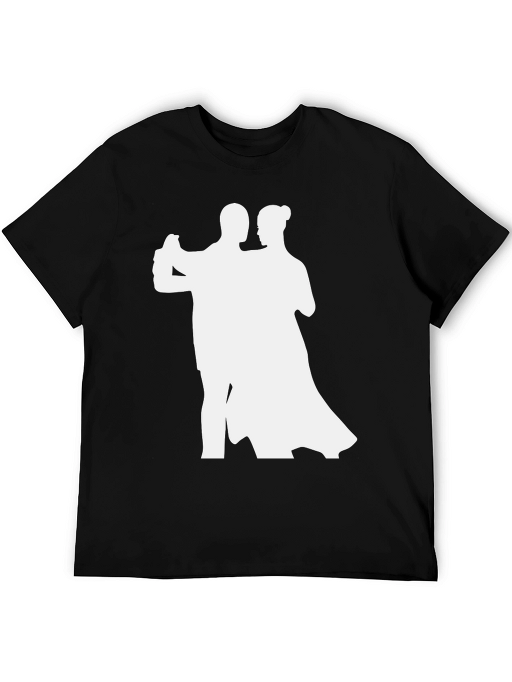 Dancing Couple Graphic Tee - Stylish Black T-Shirt