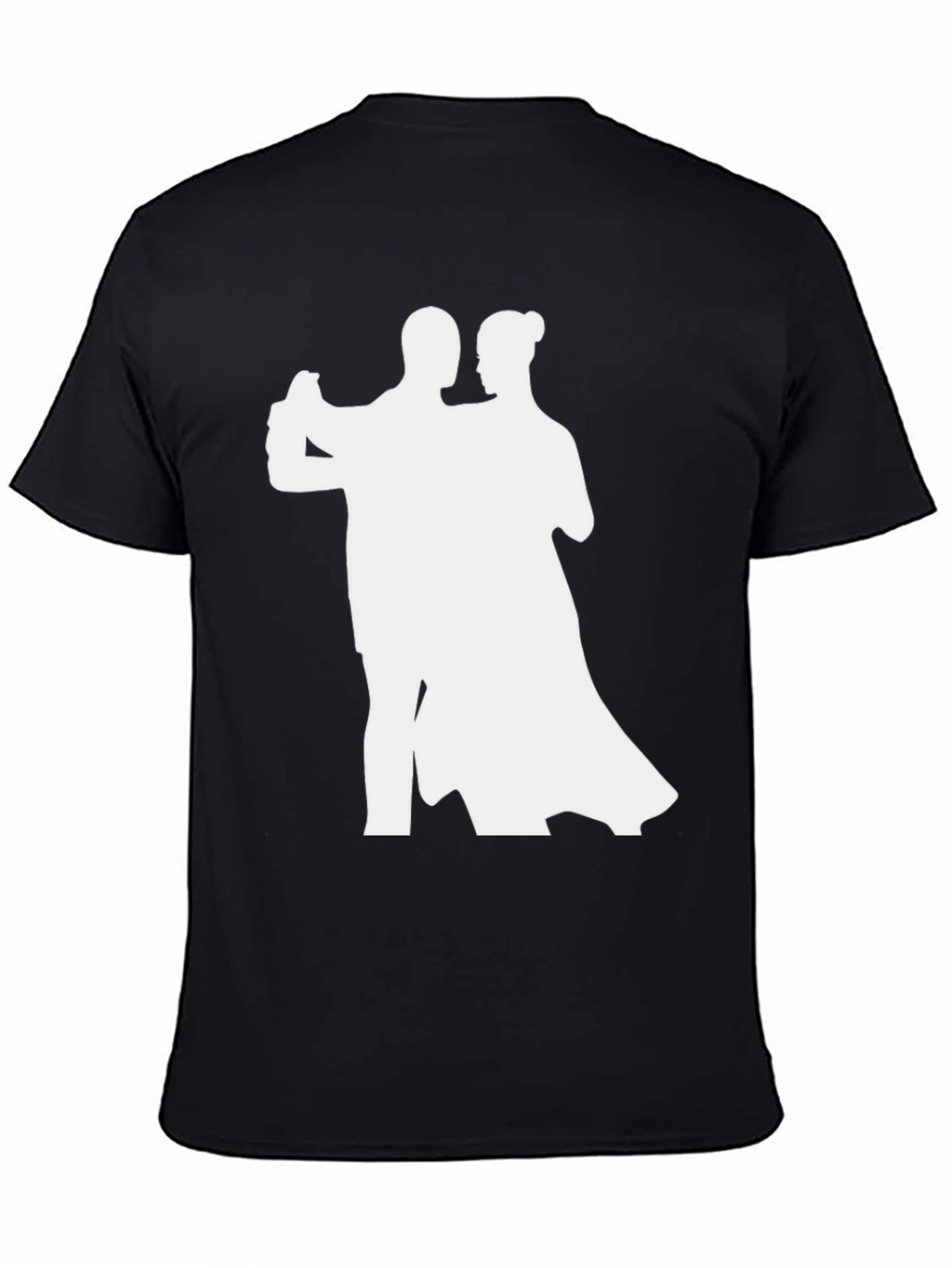 Dancing Couple Graphic Tee - Stylish Black T-Shirt