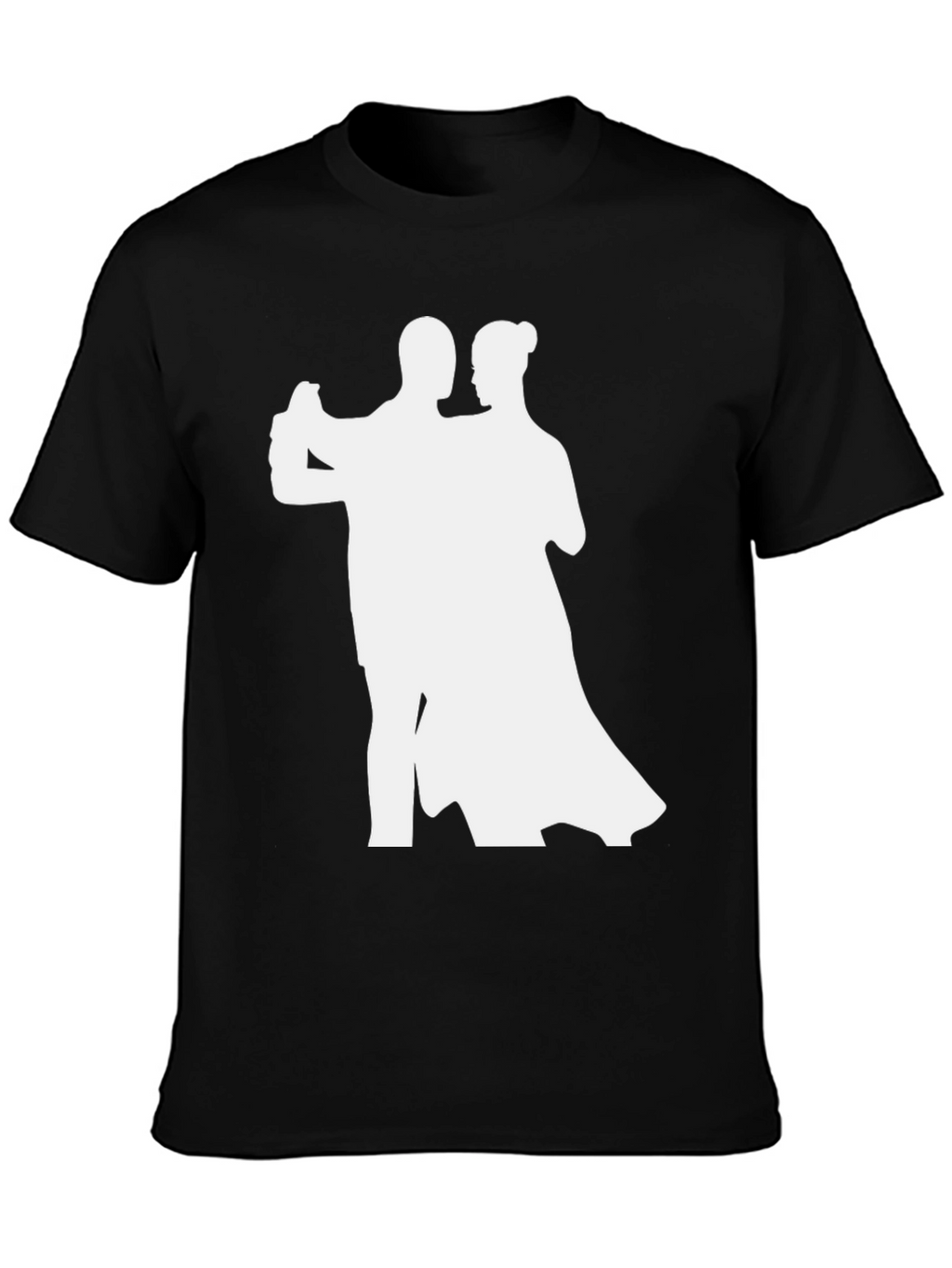 Dancing Couple Graphic Tee - Stylish Black T-Shirt