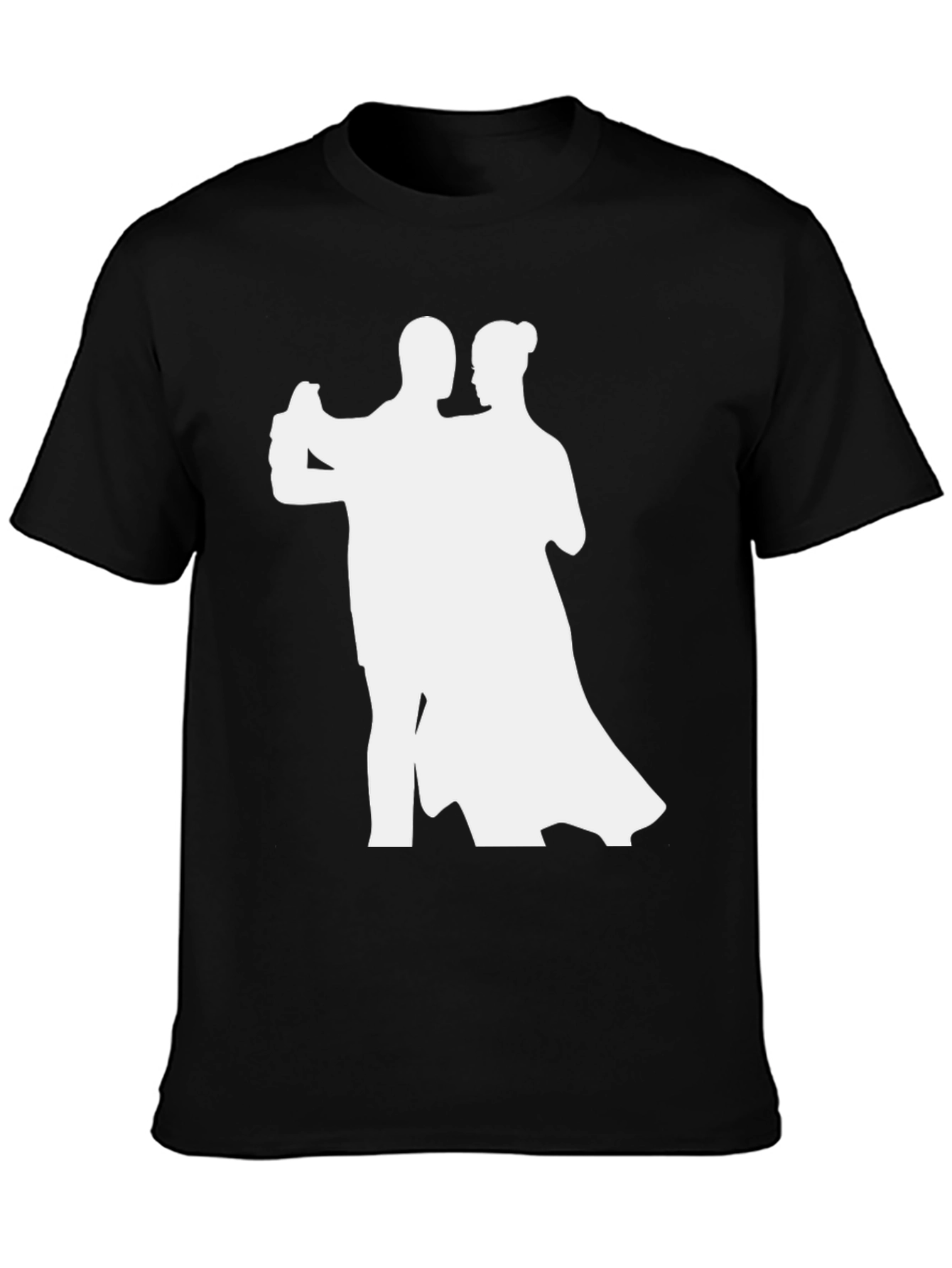 Dancing Couple Graphic Tee - Stylish Black T-Shirt