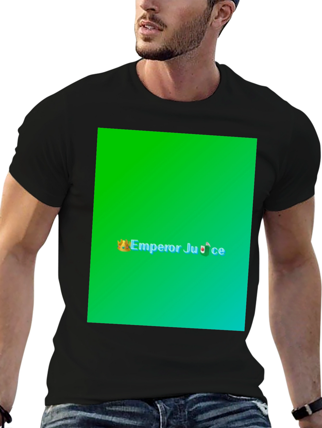 Emperor Juice Graphic Print Black T-Shirt