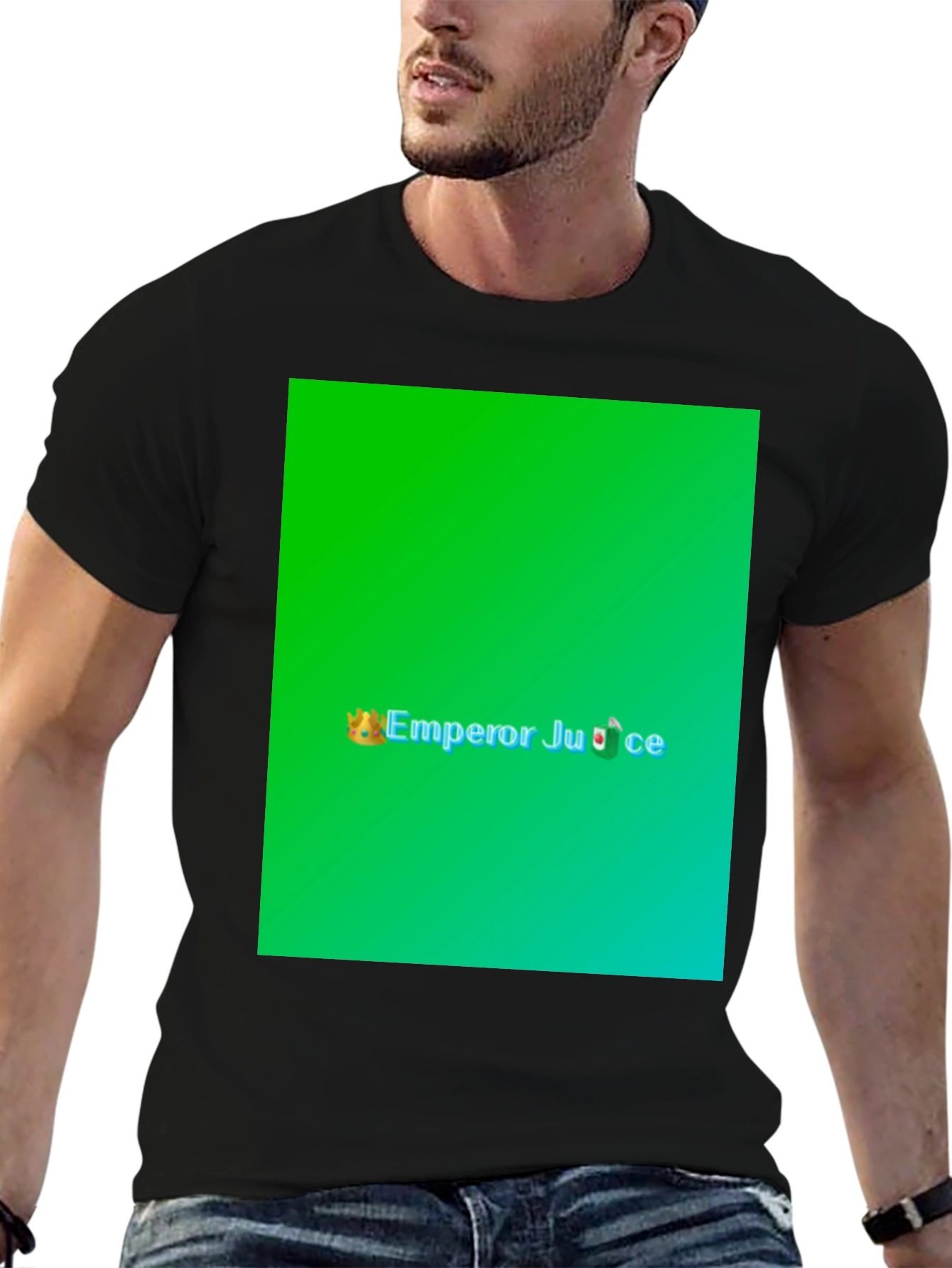 Emperor Juice Graphic Print Black T-Shirt