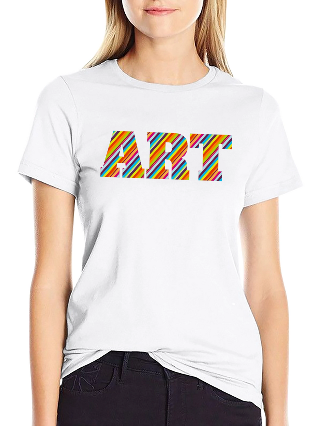 Art Striped Graphic T-Shirt