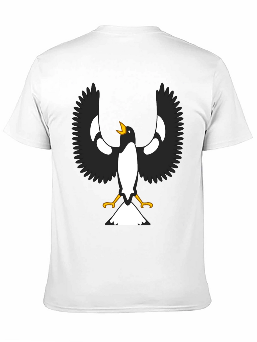 Black T-Shirt with Magpie Graphic